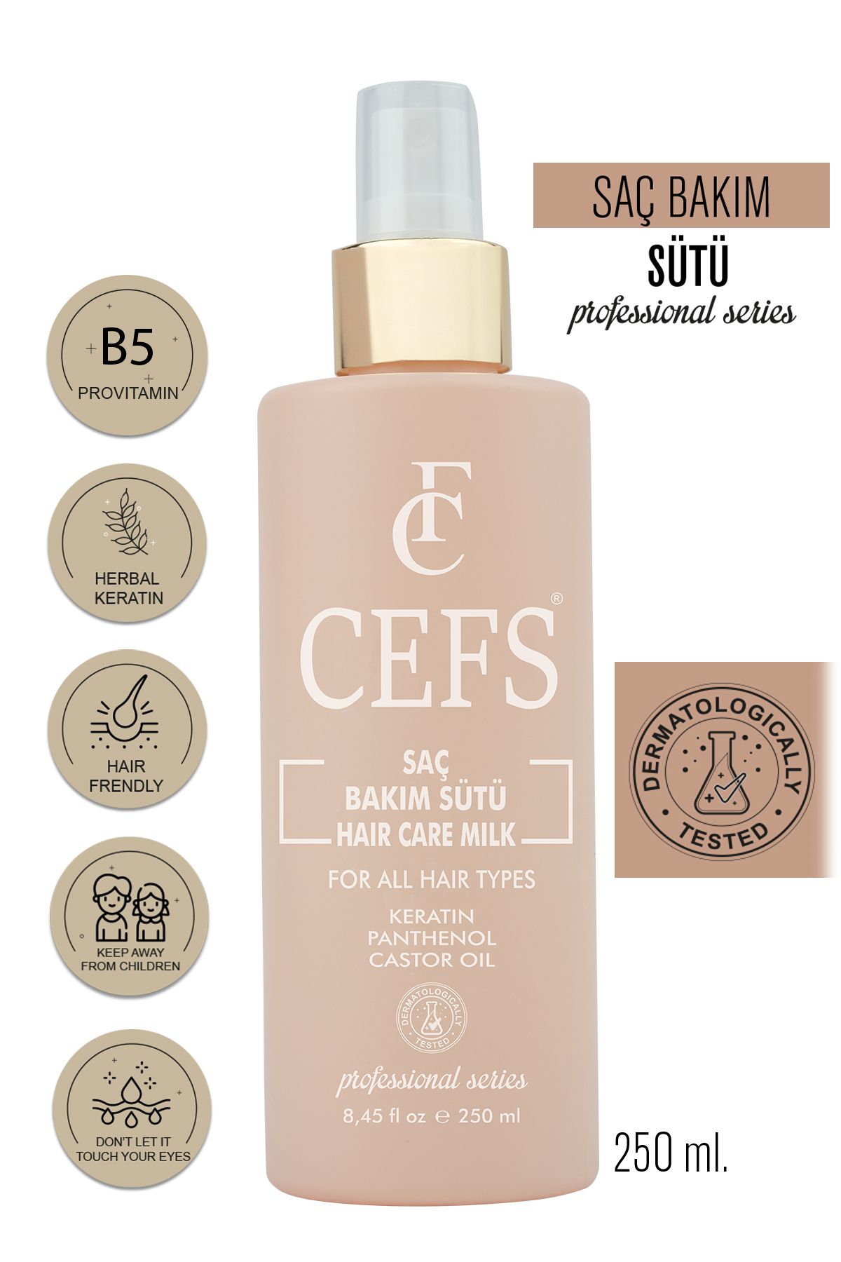 cefs Saç Bakım Sütü 250 ML, Saç Bakımı, Saç Şekillendirici