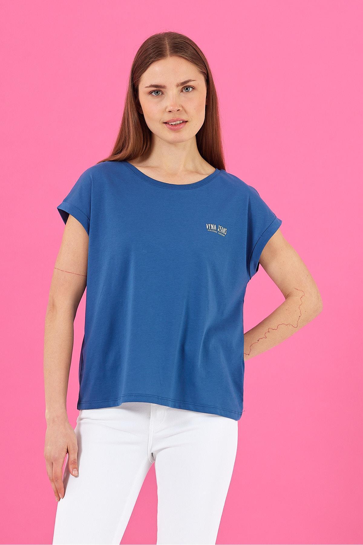VENA-Woman's Cindy Navy Vena Logo T-shirt 2