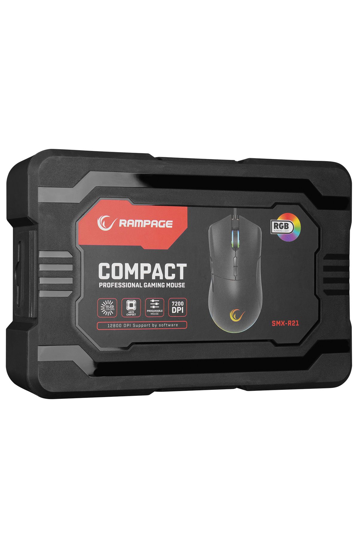 Rampage-Mouse Gaming Smx-r21 Compact, Rgb, Senzor Instant A825, 7200 Dpi/1000hz, 7 Butoane, Programabil 8