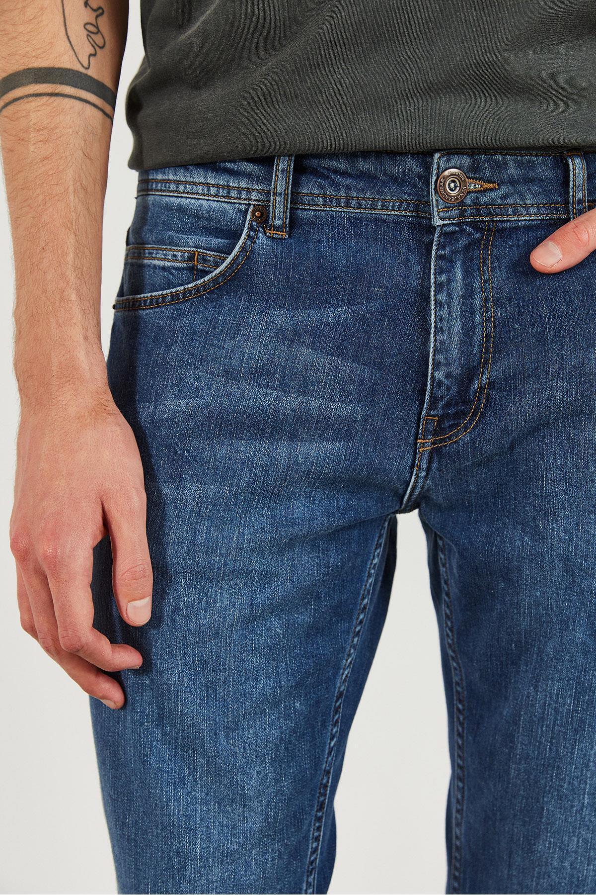 VENA-Men's Teos Dirty Dark Blue Skinny Jean Trousers 7