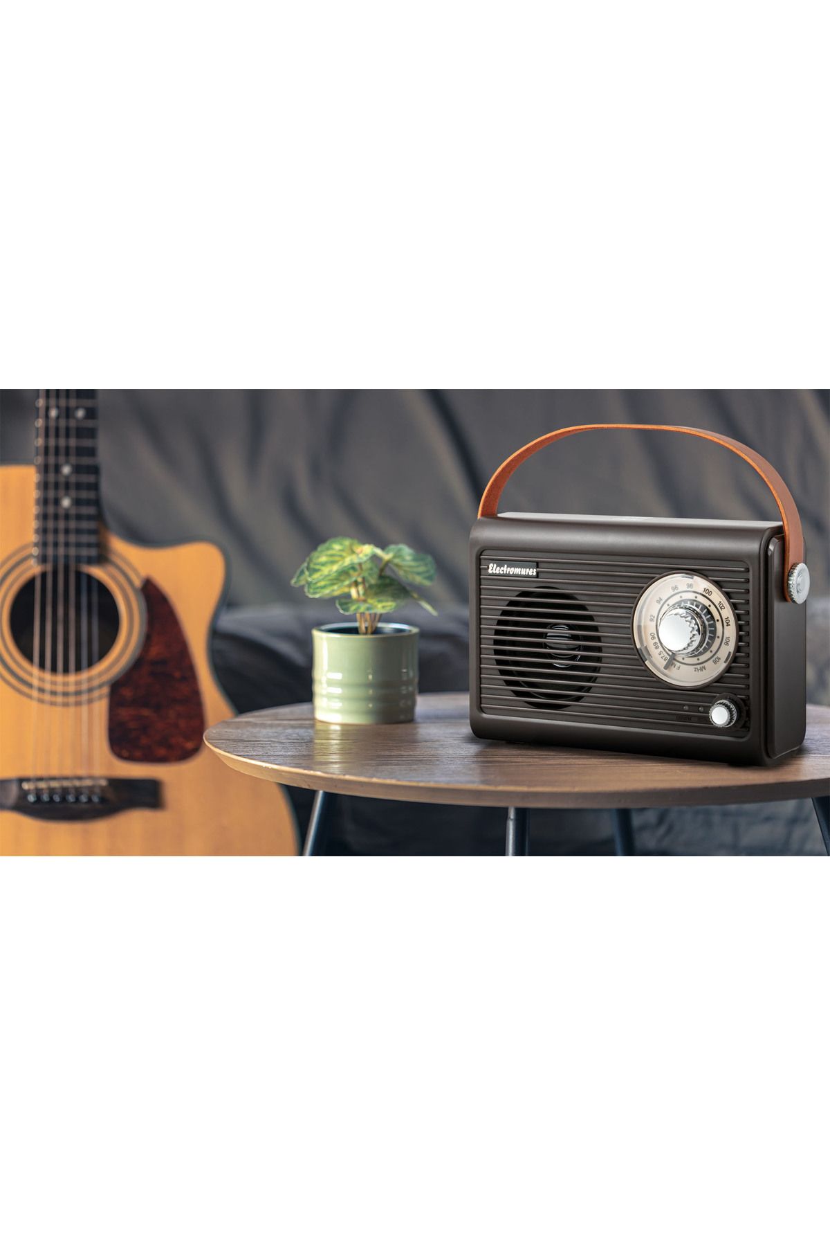 Electromures-Retro radio with Bluetooth speaker Electromures EM 1005, 5V,1500 mAh, Autonomy 6 h, Black 7