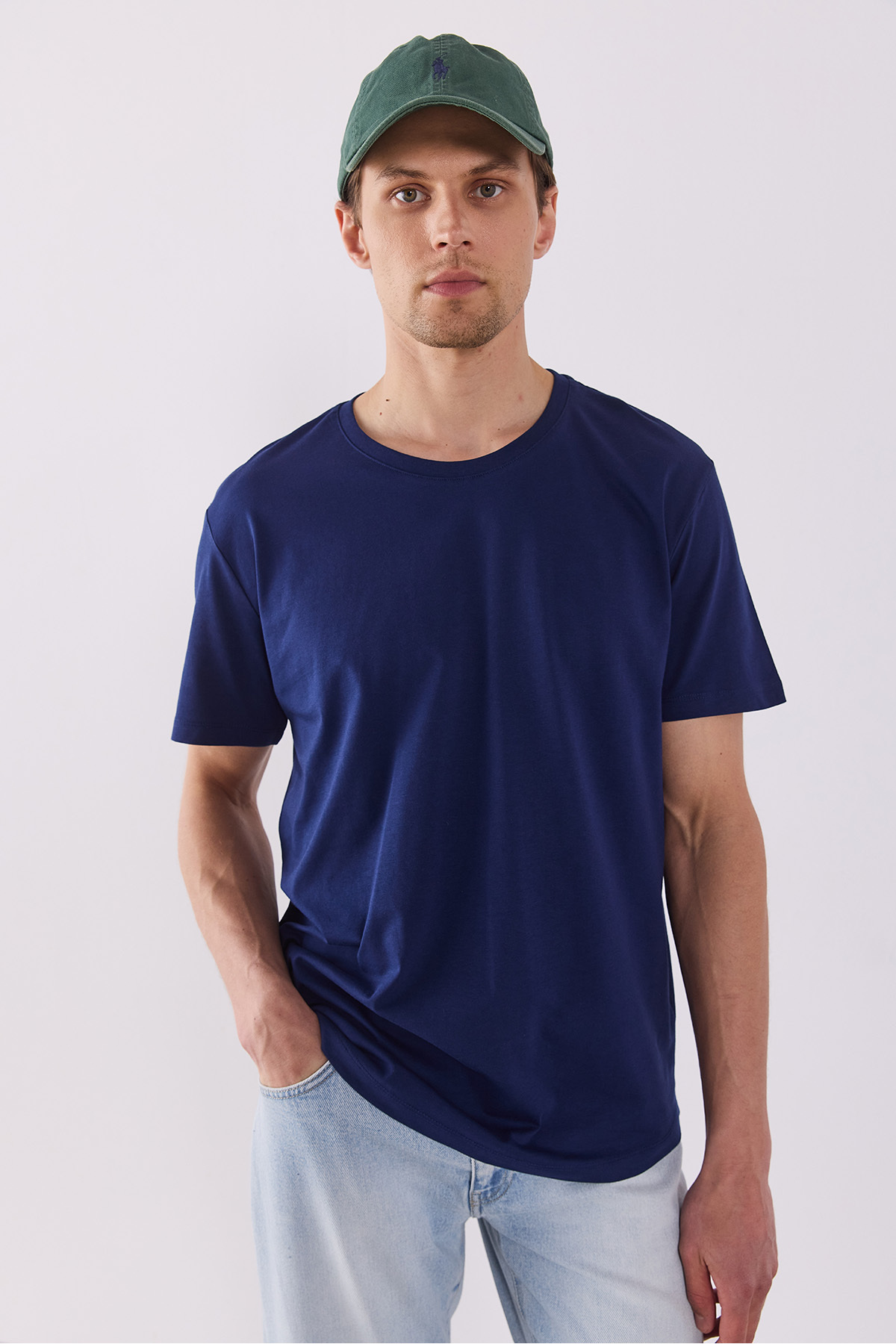 VENA-Walker Crew Neck Slim Fit T-Shirt - Dark Blue 4