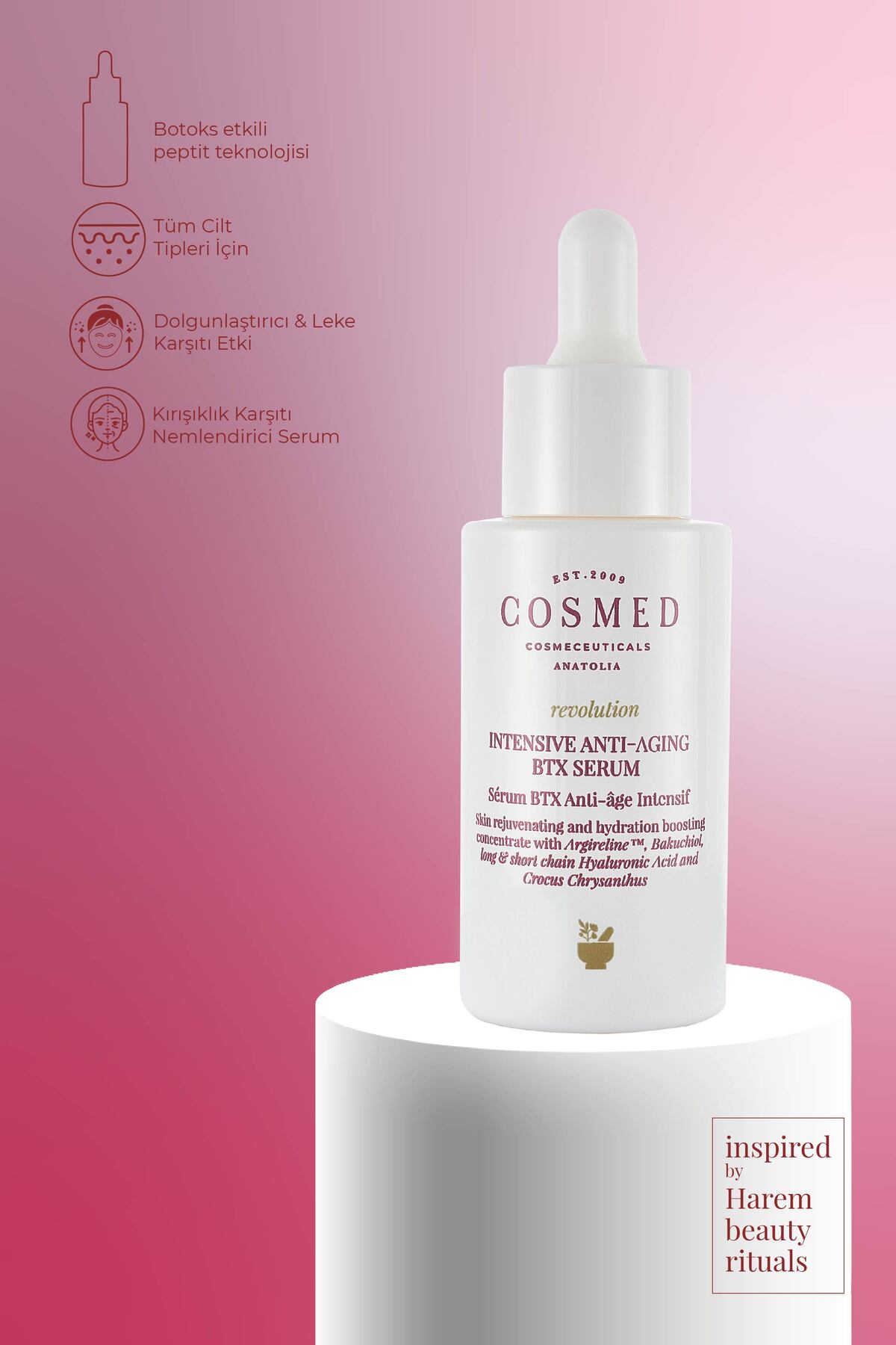 Olgun Ciltler İçin Kırışıklık ve Yaşlanma Karşıtı Yüz Bakım Serumu/INTENSIVE ANTI-AGING BTX SERUM — 20601 — تصویر 2 از 5