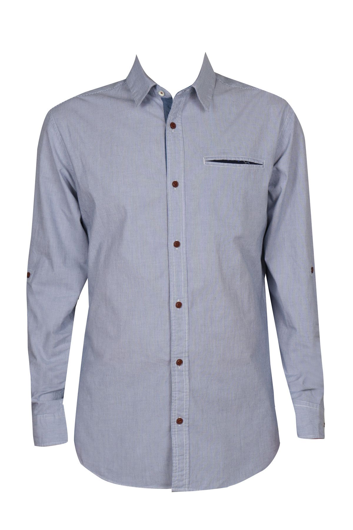پیراهن / بلوز دکمه دار آبی مردانه اورجینال Jack Jones Jack & Jones