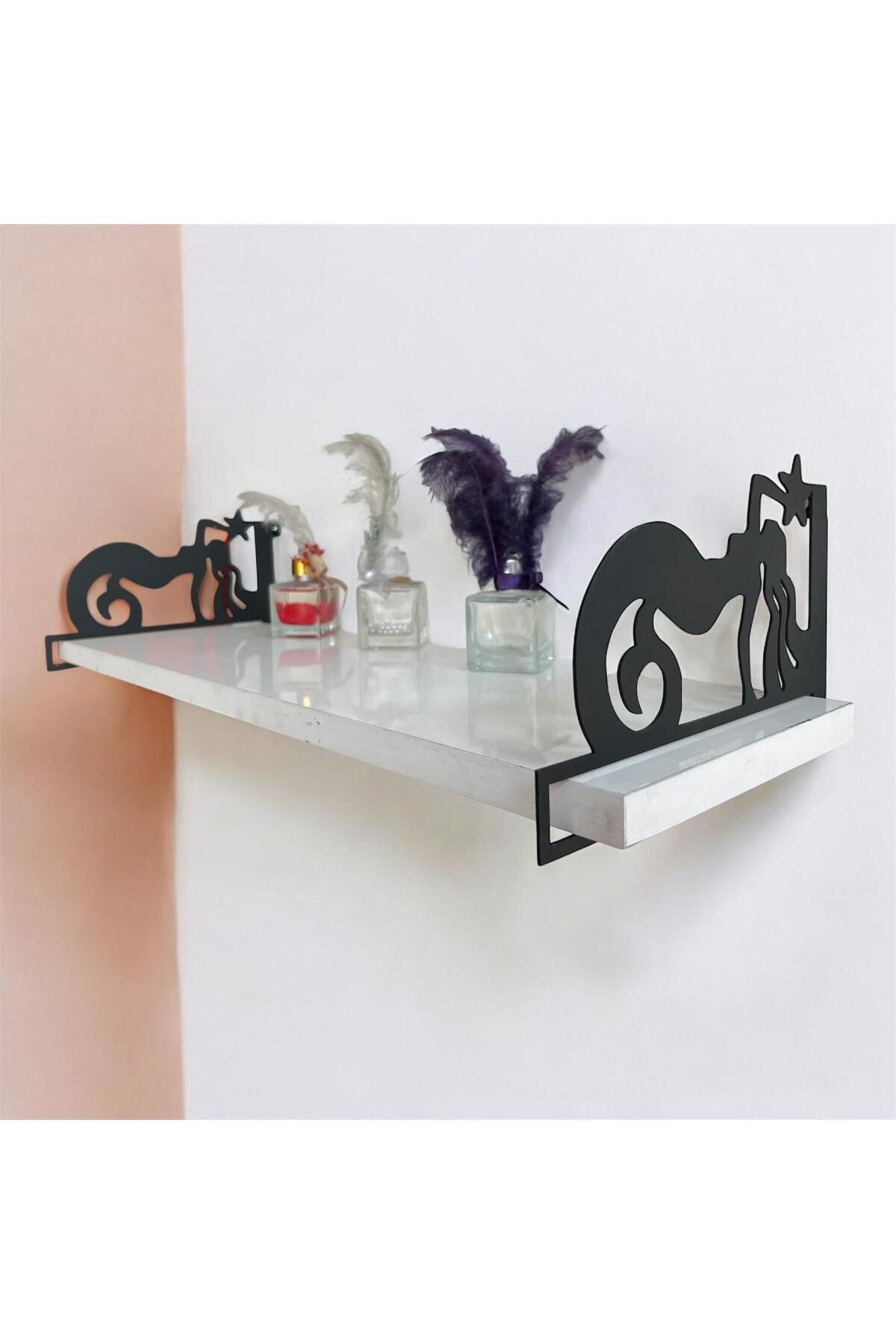 Home Mutfak Rafı, Duvar Rafı, Deniz Kızı Raf, Çok Amaçlı Raf ,Metal Ahşap Raf,60 cm Raf