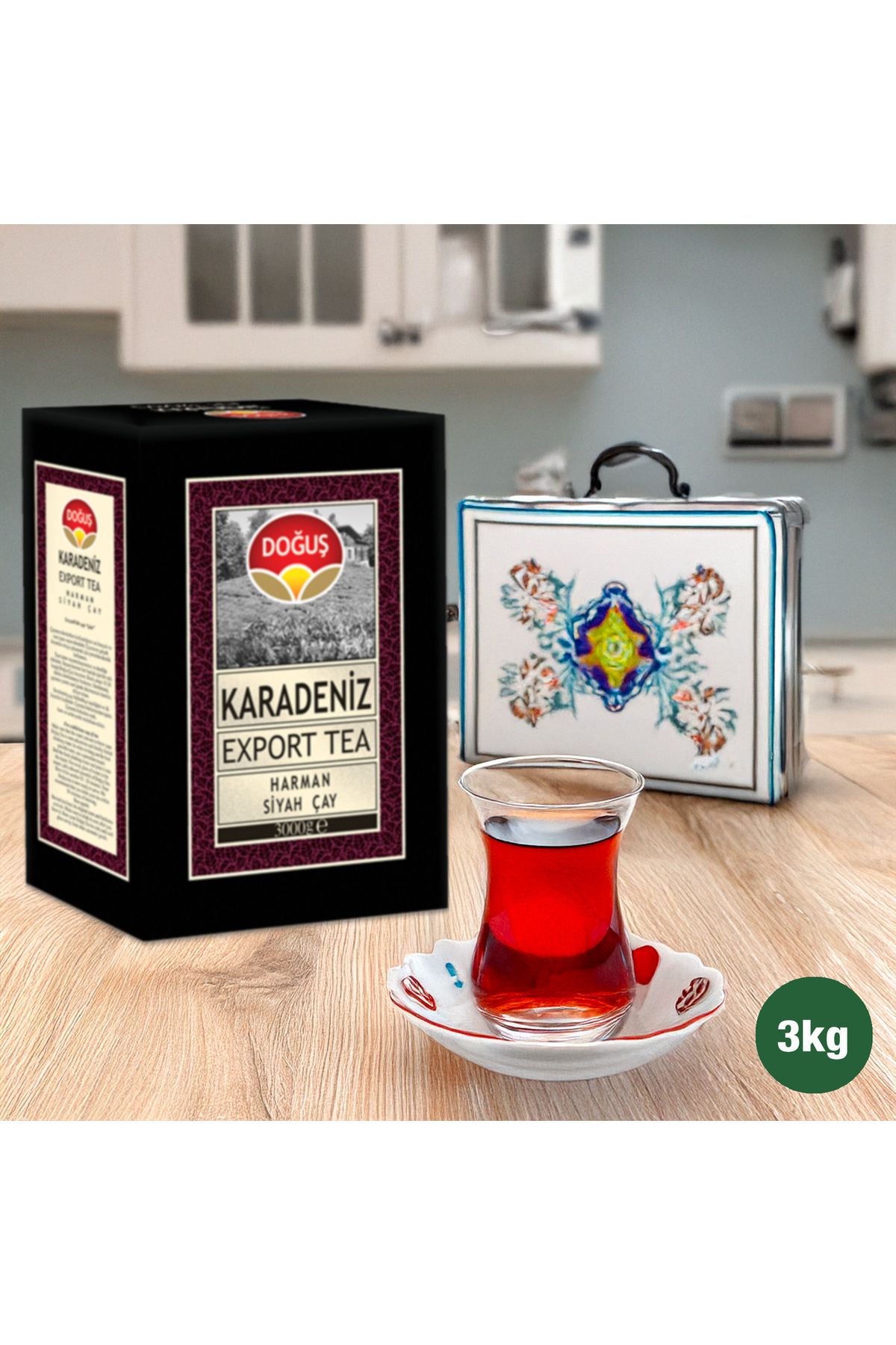 Doğuş Çay Doğuş Karadeniz Export Çay 3000 gr Karton Kutu | Demli Muhabbetin Sırrı