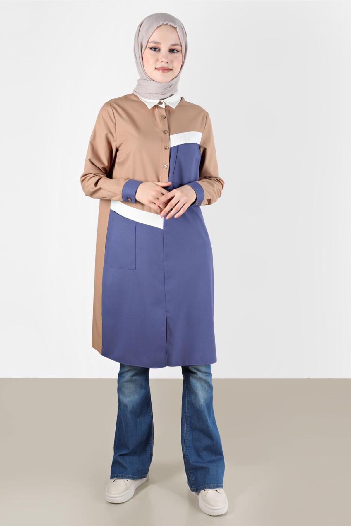 Alvina-Three Color Buttoned Tunic 42205 2