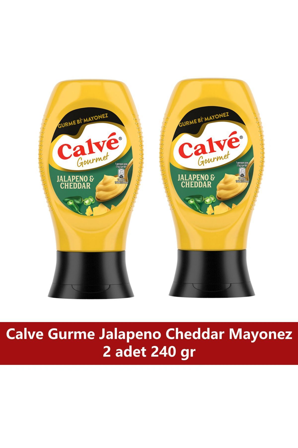 Calve Gurme Mayonez Serisi Jalapeno Cheddar Mayonez 240g X 2 Adet