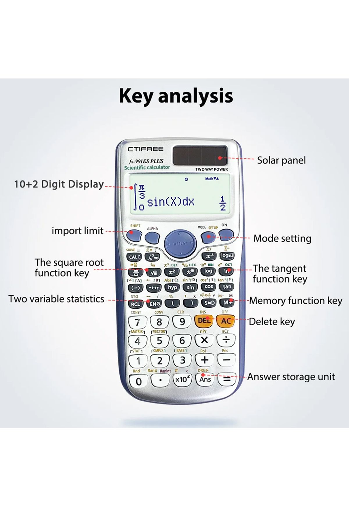 Choice-FX-991ES PLUS Calculator forFX-991ES-PLUS Original Scientific Calculator 417 Functions For High Scho 4