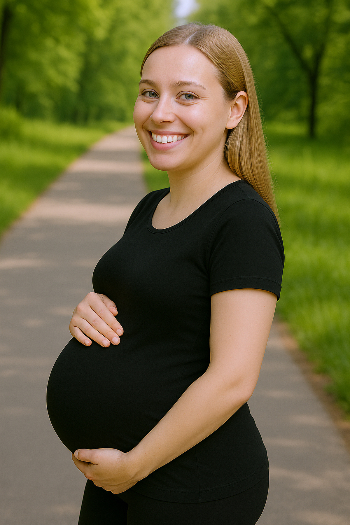 MS HAMİLE İÇ GİYİM-Μαύρο μπλουζάκι εγκυμοσύνης HG0032 2