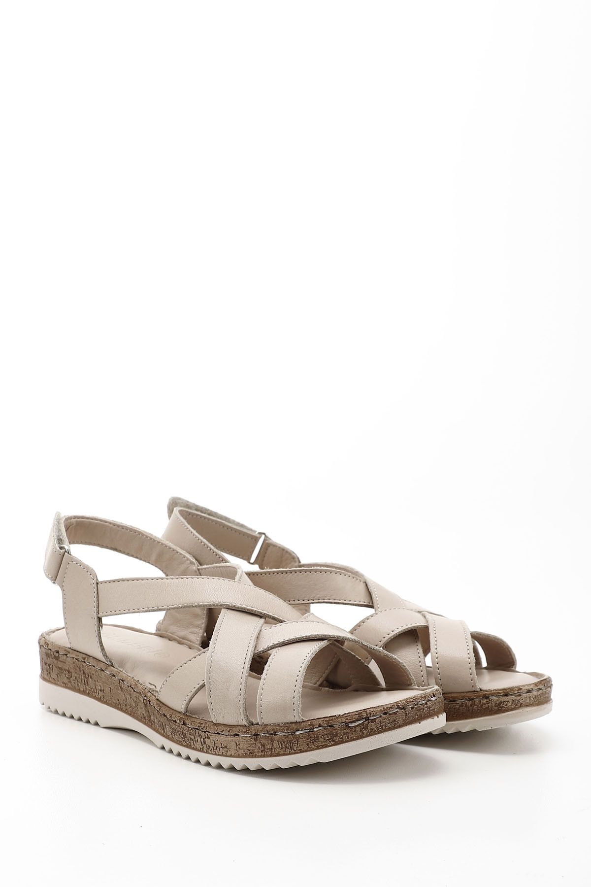 صندل نود زنانه R Beige Antique Hey Sandals Base چرمی Fill 45041 GÖNDERİ(R)