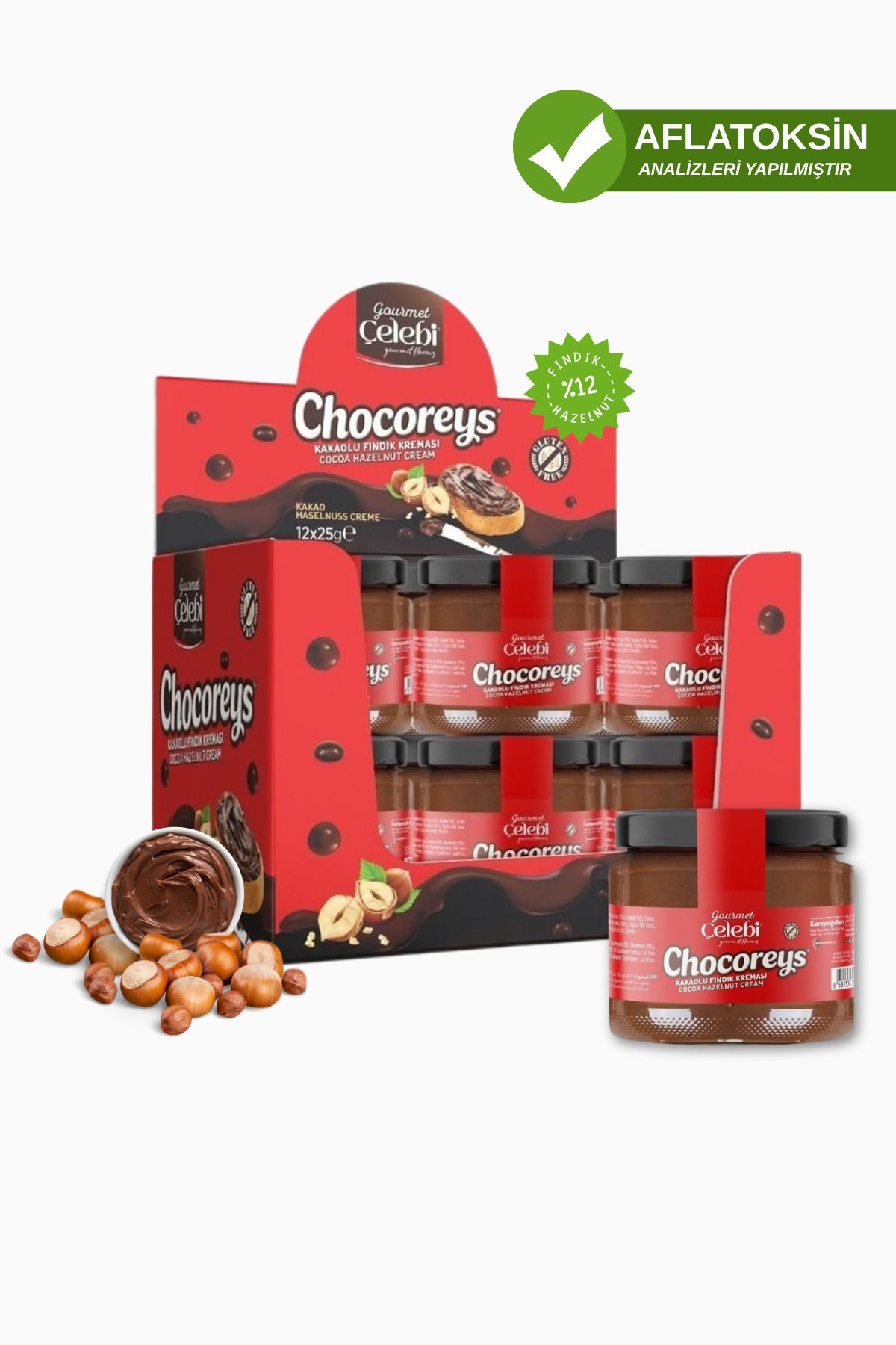 gourmet çelebi Kakaolu Fındık Kreması 25 Gr*12 Ad.