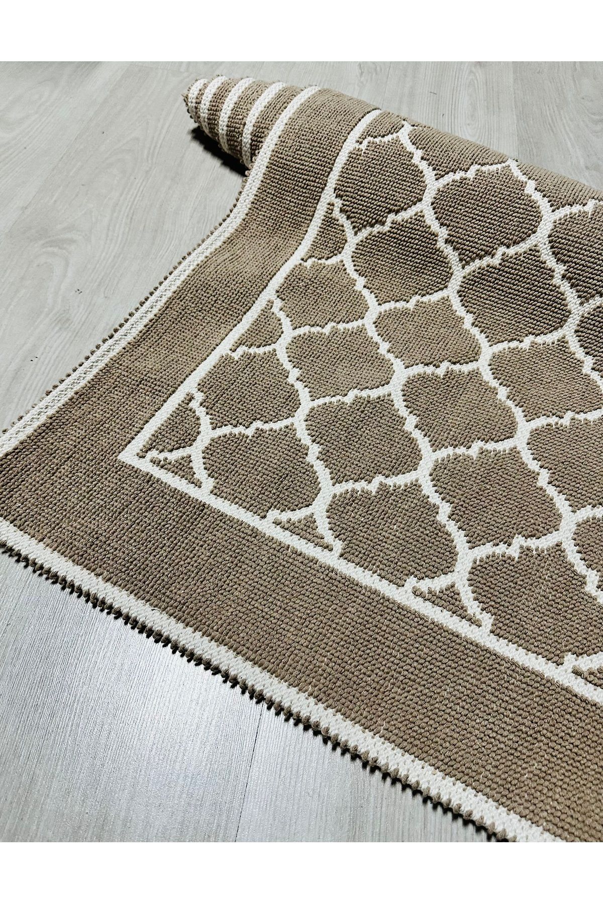 Çelsa Home Dora Bukle Lüks Pamuklu Kilim Bej 80x300 Cm / 120x180 Cm