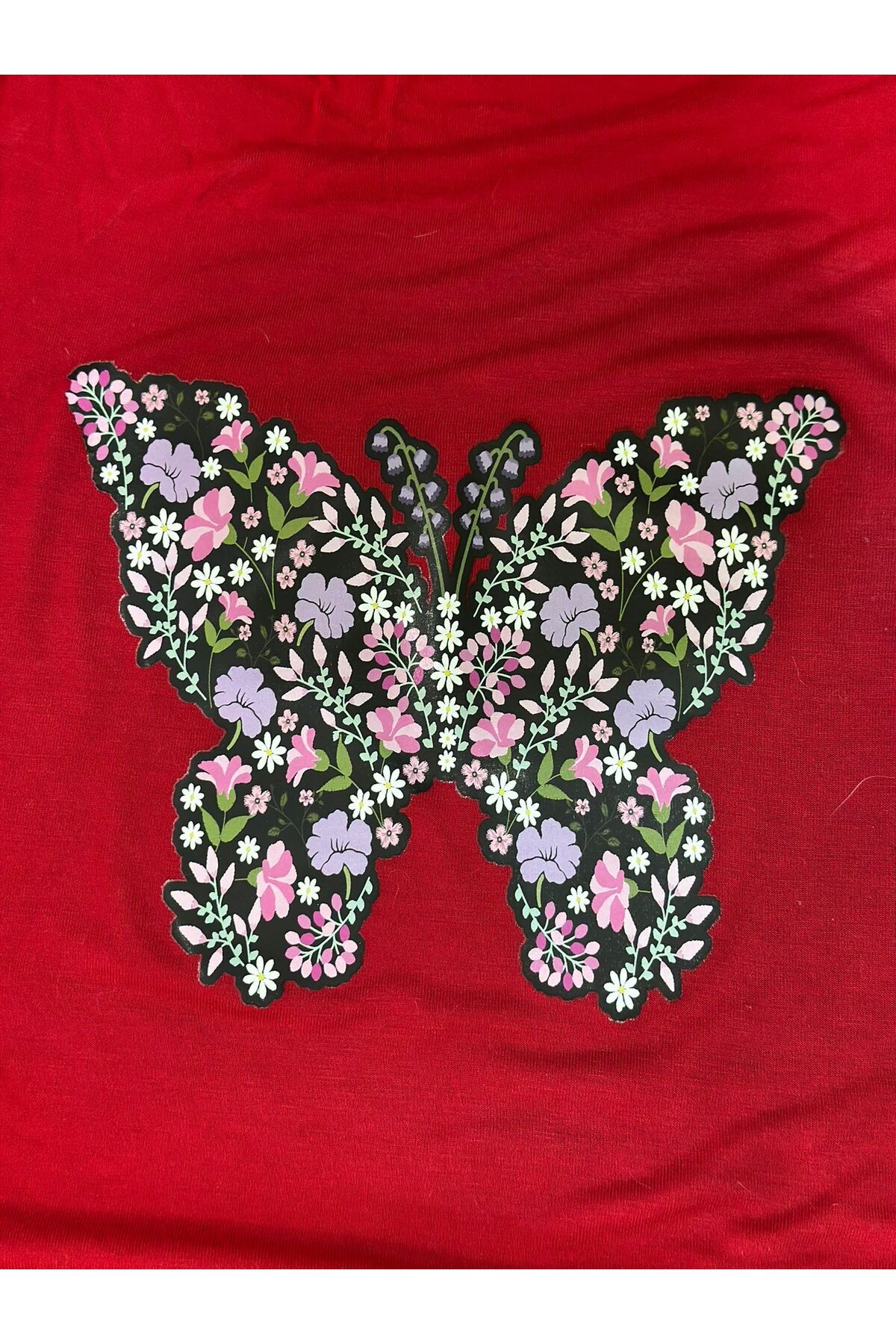Gönülden Tasarım ÜTÜ İLE YAPIŞAN RENKLİ KELEBEK TRANSFER BASKI ARMA 19X15 CM