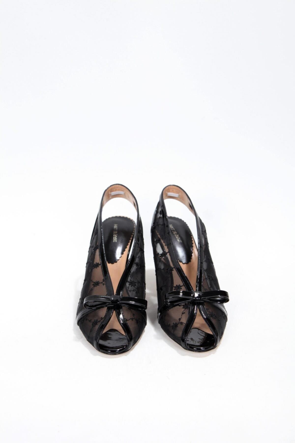 کفش مجلسی مشکی زنانه سگ توله چرمی سیاه Elisse Shoes