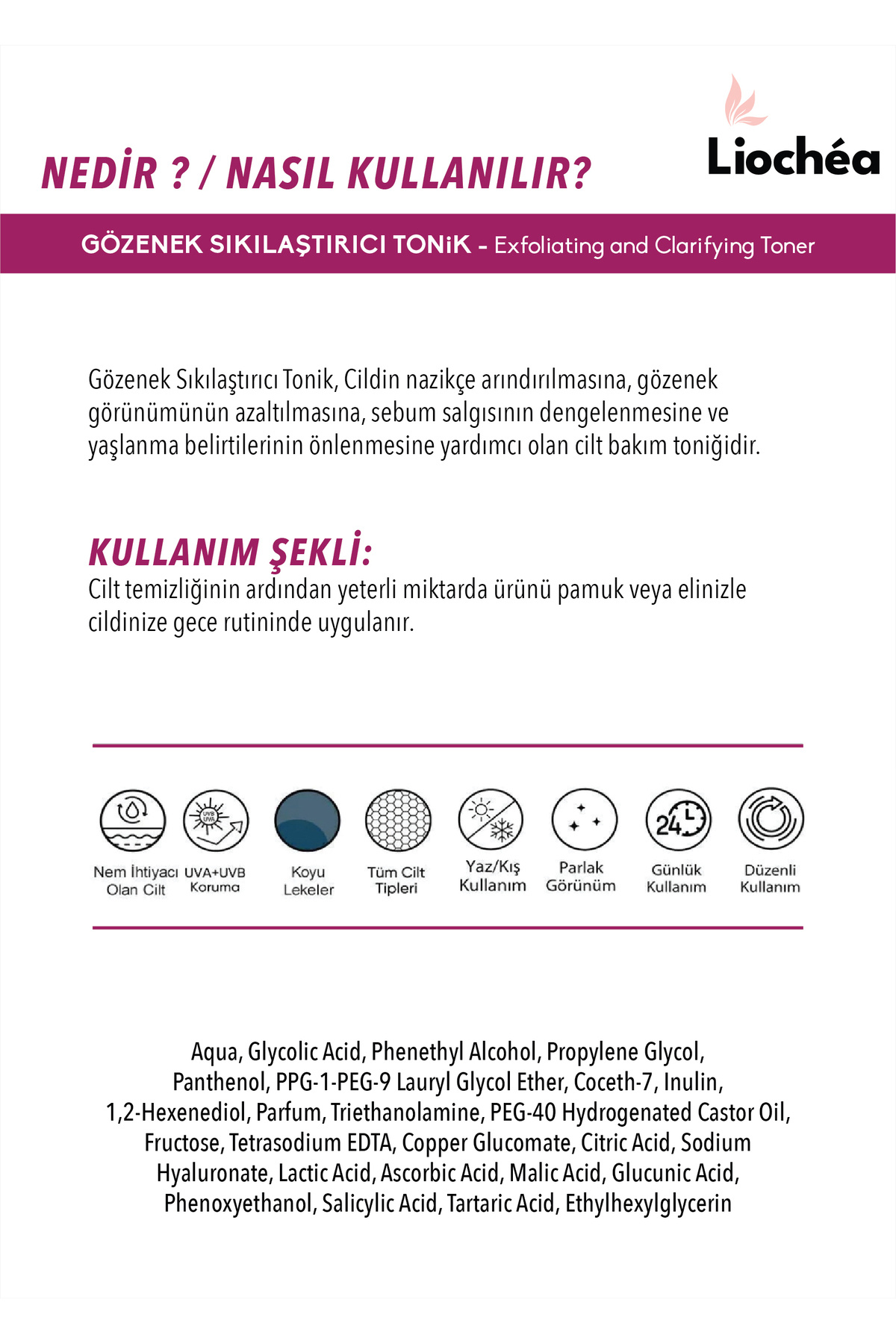 Canlandırıcı ve Gözenek Sıkılaştırıcı Glikolik Asit Tonik 200 ml Tüm Ciltler İçin — TNK295537 — تصویر 5 از 8
