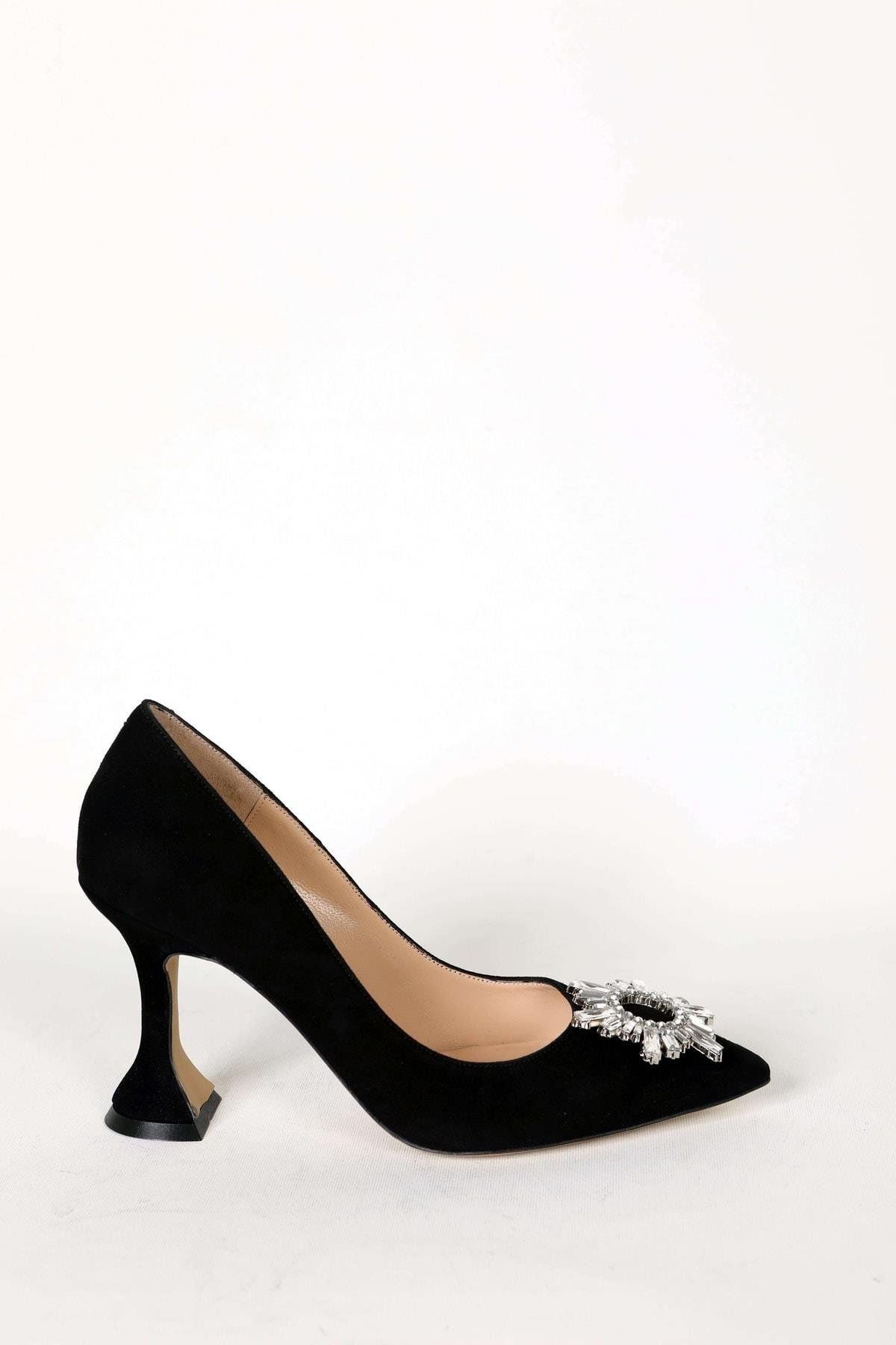 کفش مجلسی مشکی زنانه لباس شب زیر پاشنه جیر سیاه Elisse Shoes