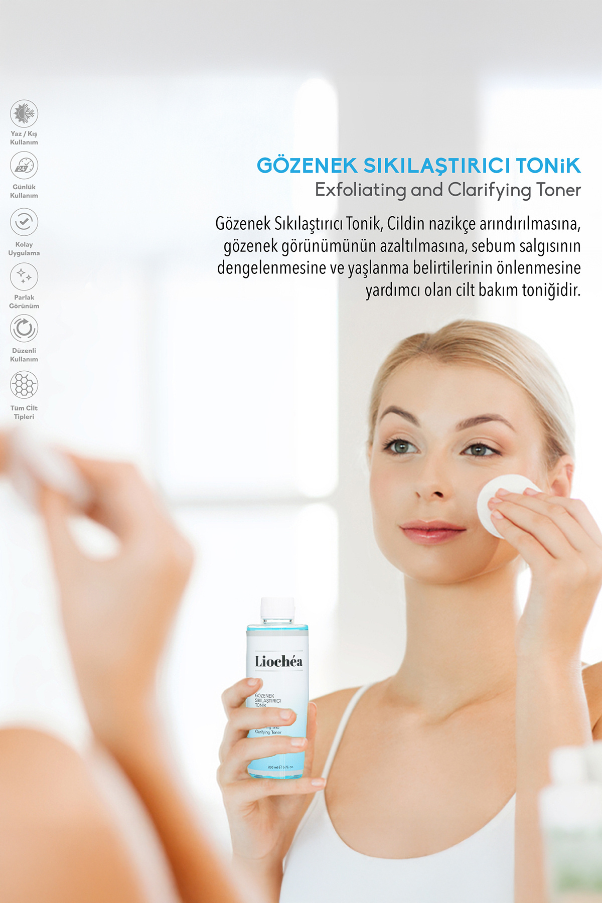 Canlandırıcı ve Gözenek Sıkılaştırıcı Glikolik Asit Tonik 200 ml Tüm Ciltler İçin — TNK295537 — تصویر 6 از 8
