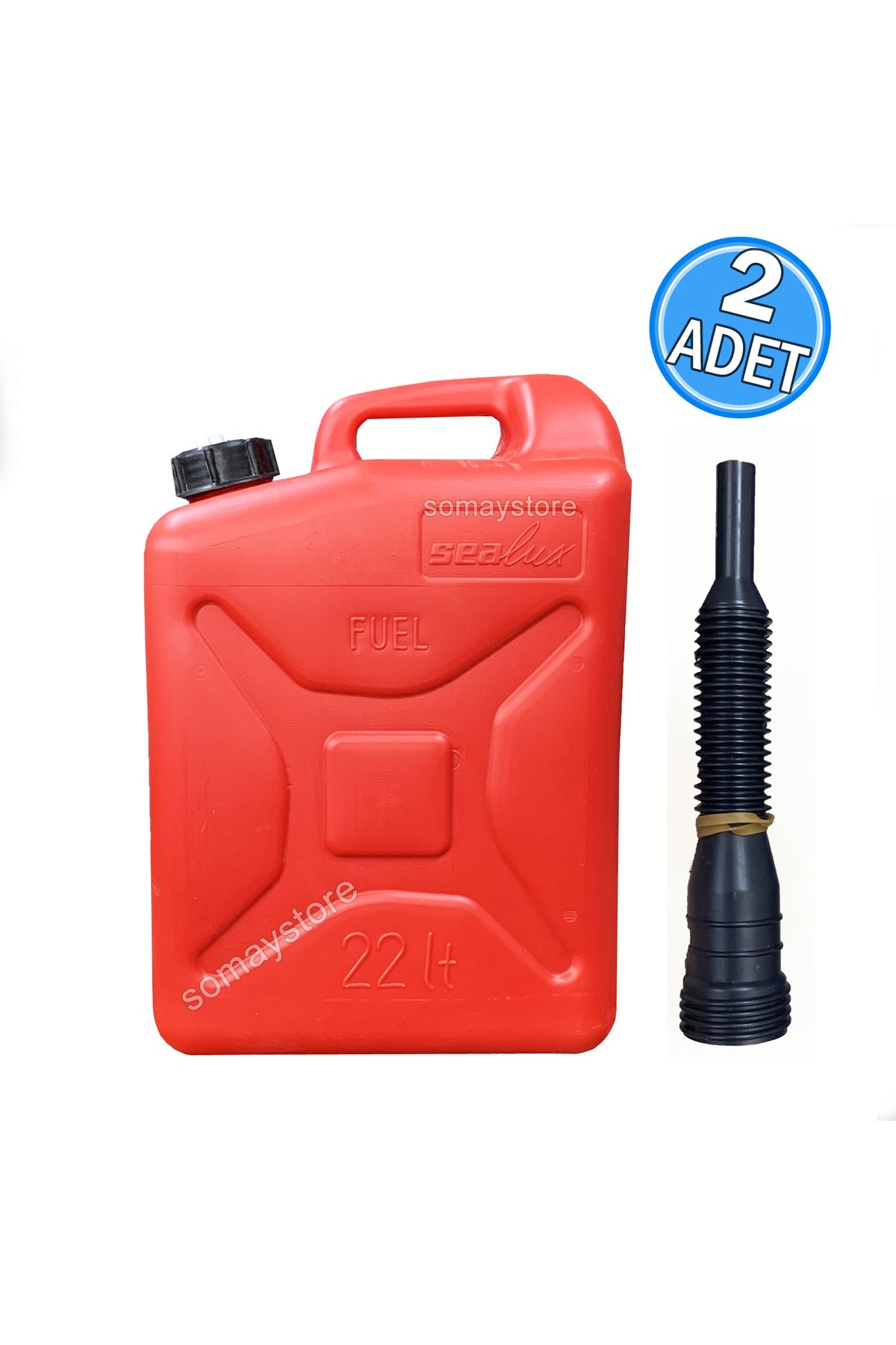 Somay Store Tekne Yakıt Taşıma Bidonu Benzin & Mazot 22 Litre 2 Adet