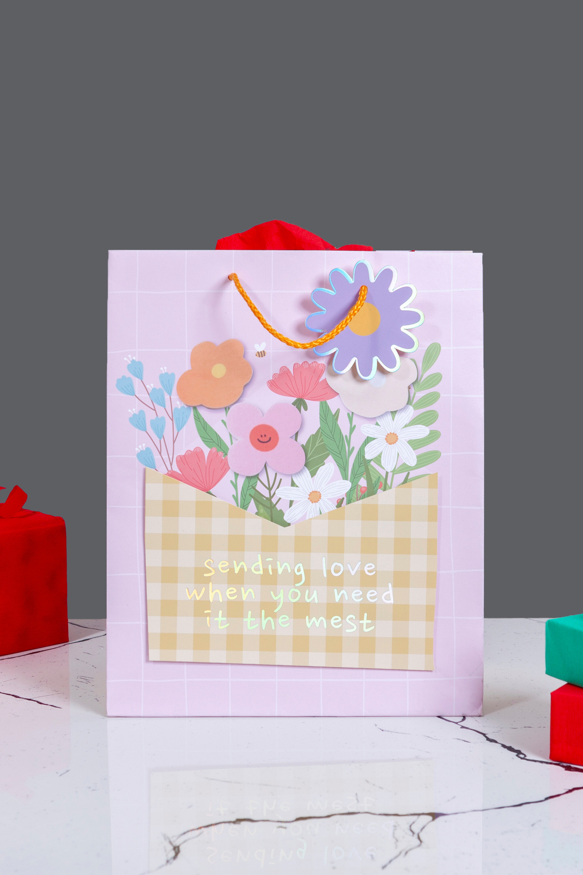 Sarkap Home Özel Tasarım Sarı Saksı Model Hediyelik Karton Çanta