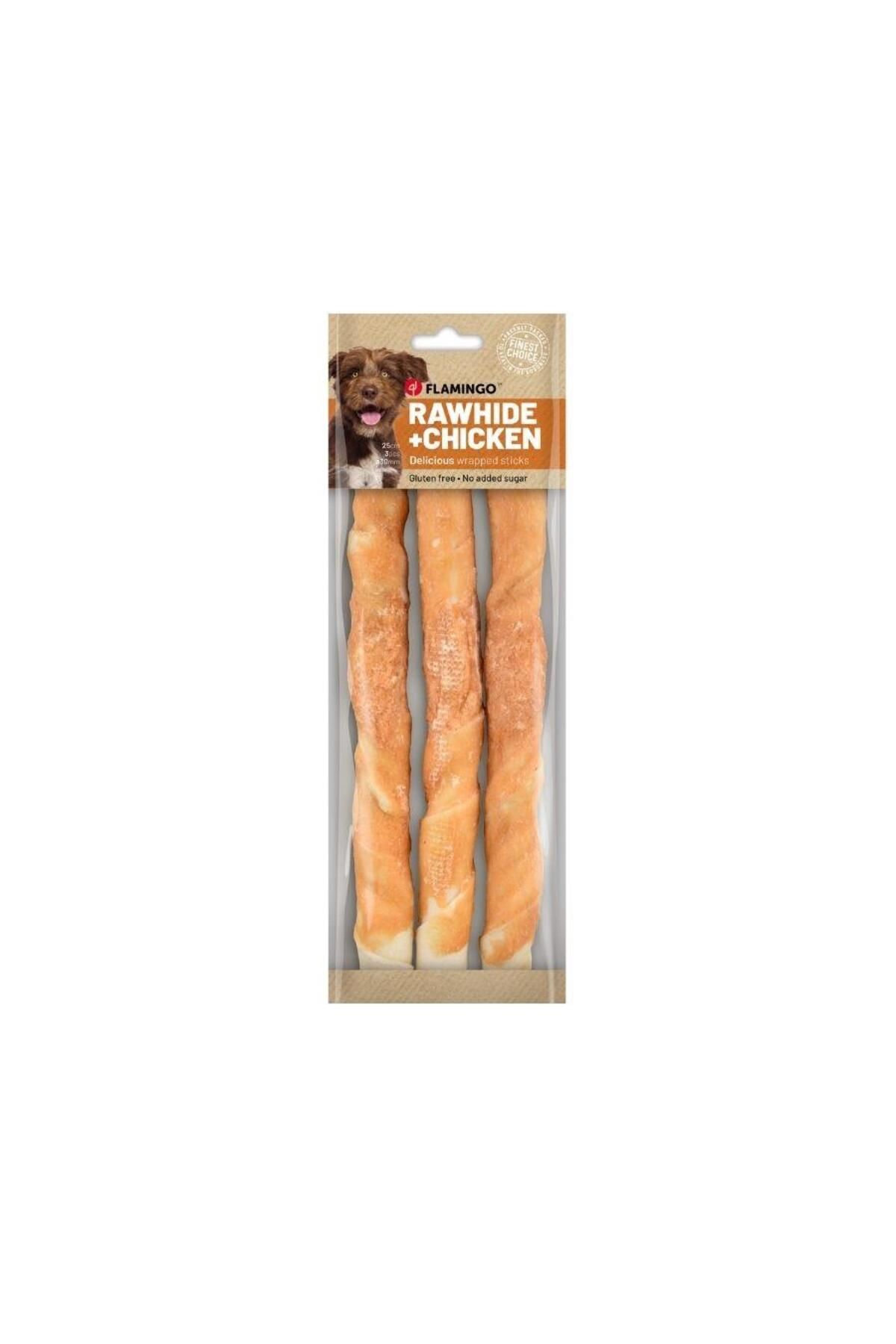 FLAMINGOO Flamingo Rhide Tavuk Sargılı Kemik Köpek Ödülü 25 Cm 240 Gr