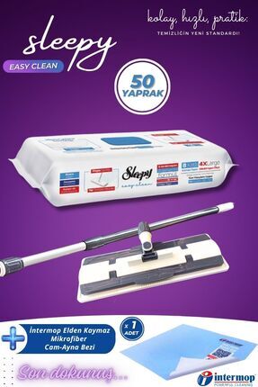 Sleepy Easy Clean Çamaşır Suyu Katkılı Mopa Uyumlu Yer Temizlik Havlusu 50 Ya...