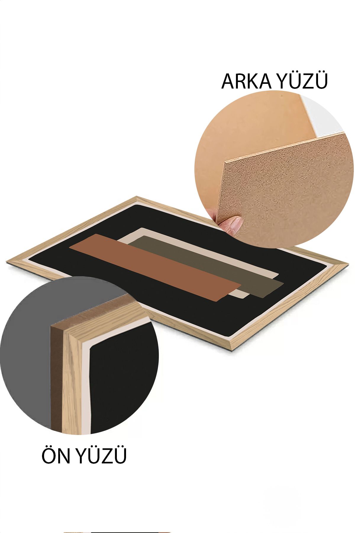 Artavessa-Pantene Color Series MDF Tablu 33x48 cm - Model 4 cu Aspect de Cadru din Lemn One Piece 3