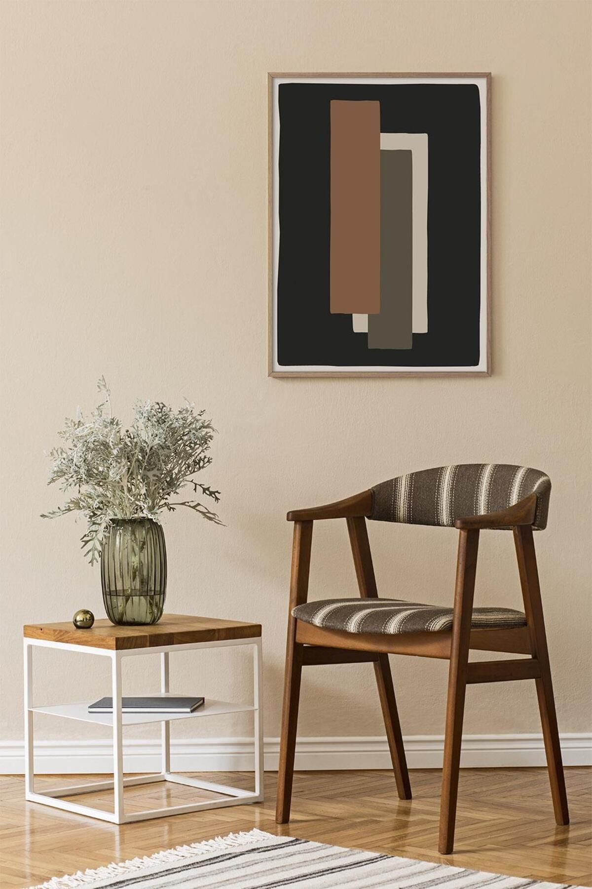 Artavessa Tek Parça Ahşap Çerçeve Görünümlü Pantene Renk Serisi MDF Tablo 33x48 cm - Model 4