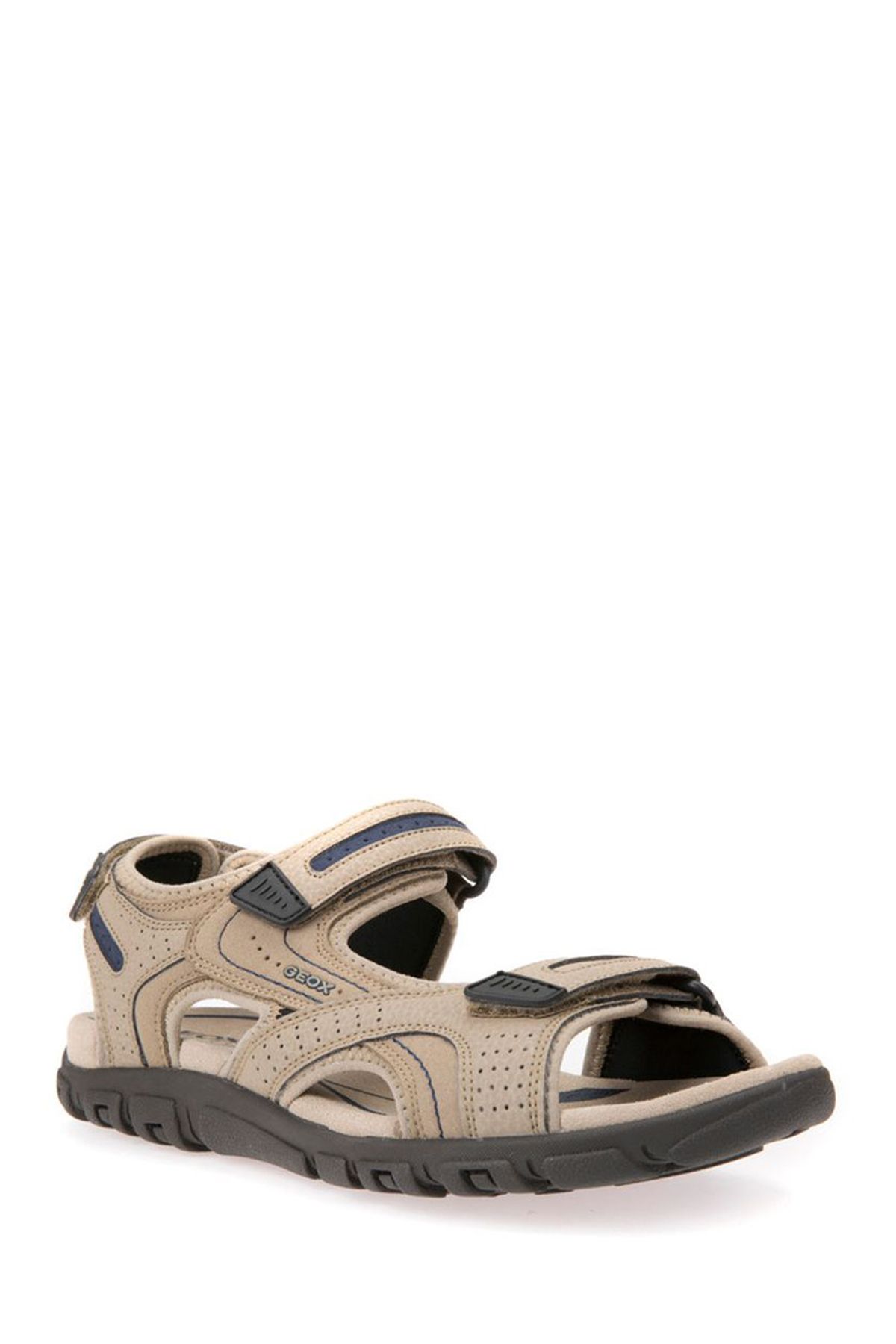 صندل مردانه BEIGE STRADA FRACE SUEX با های چرمی باند U8224D050AUC0829 Geox