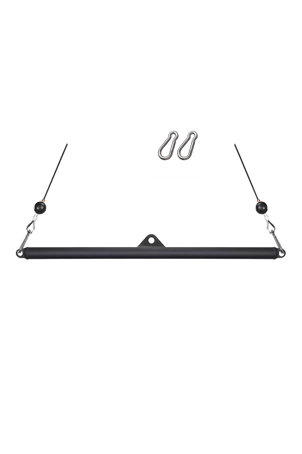 CrewSport 100 Cm Siyah Cable Crossover Bar - Dap Barı - Fitness Aparat - Triceps Bar - Çift Kancalı Düz Bar