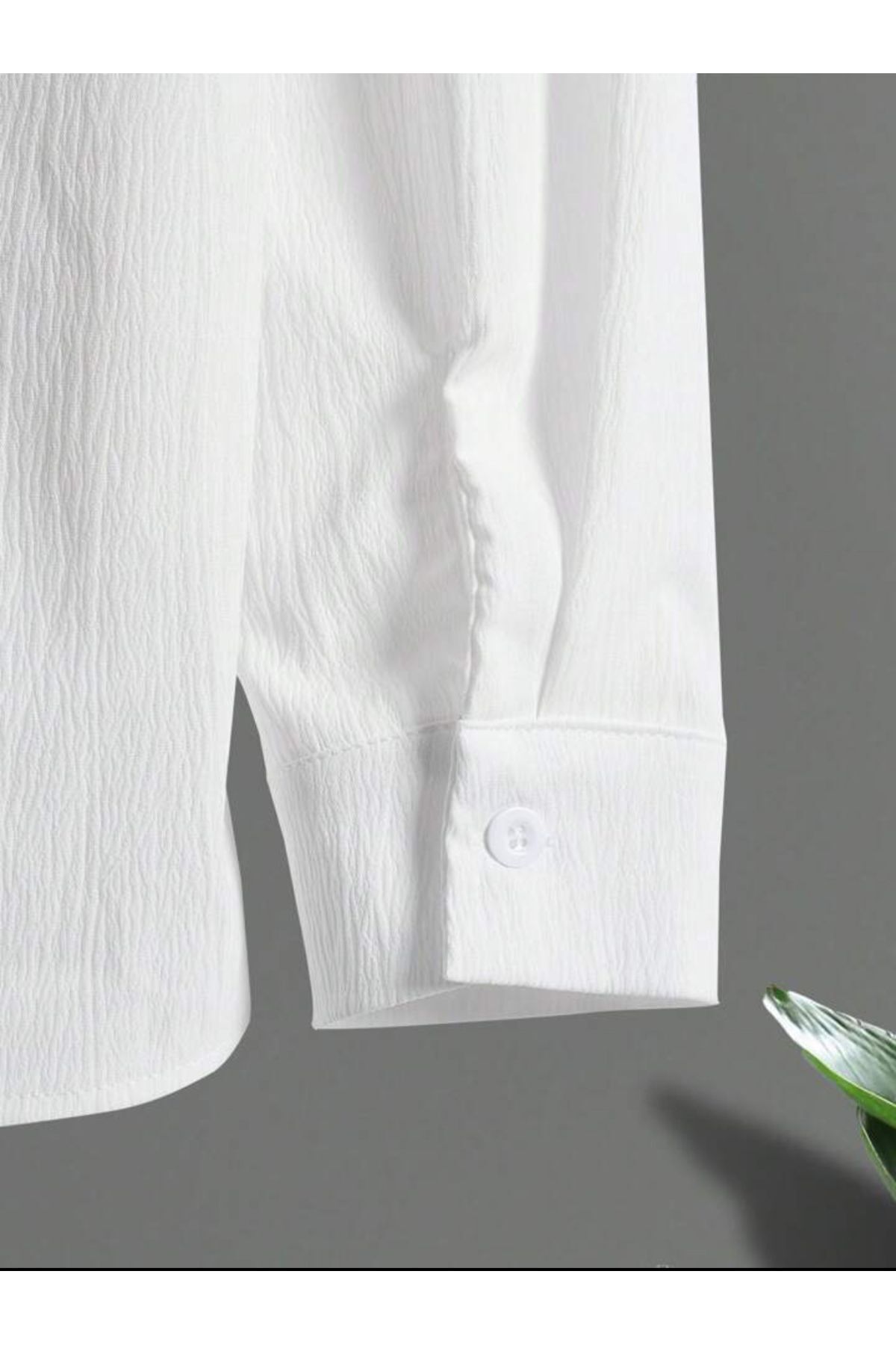 dwnwear-Bürümcük Crinkle Fabric الصيف ليكرا للجنسين النساء الرجال طويلة الأكمام قميص رياضية البدلة 3