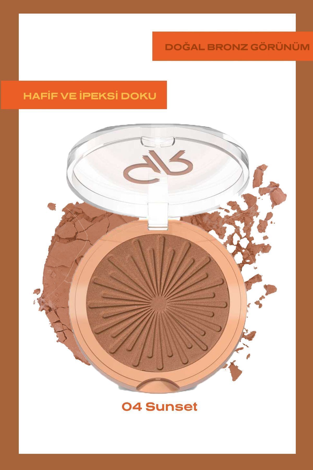 Golden Rose Sun Bright Bronzer Powder - 04 Sunset - Bronzlaştırıcı Pudra — بژ P-SBP