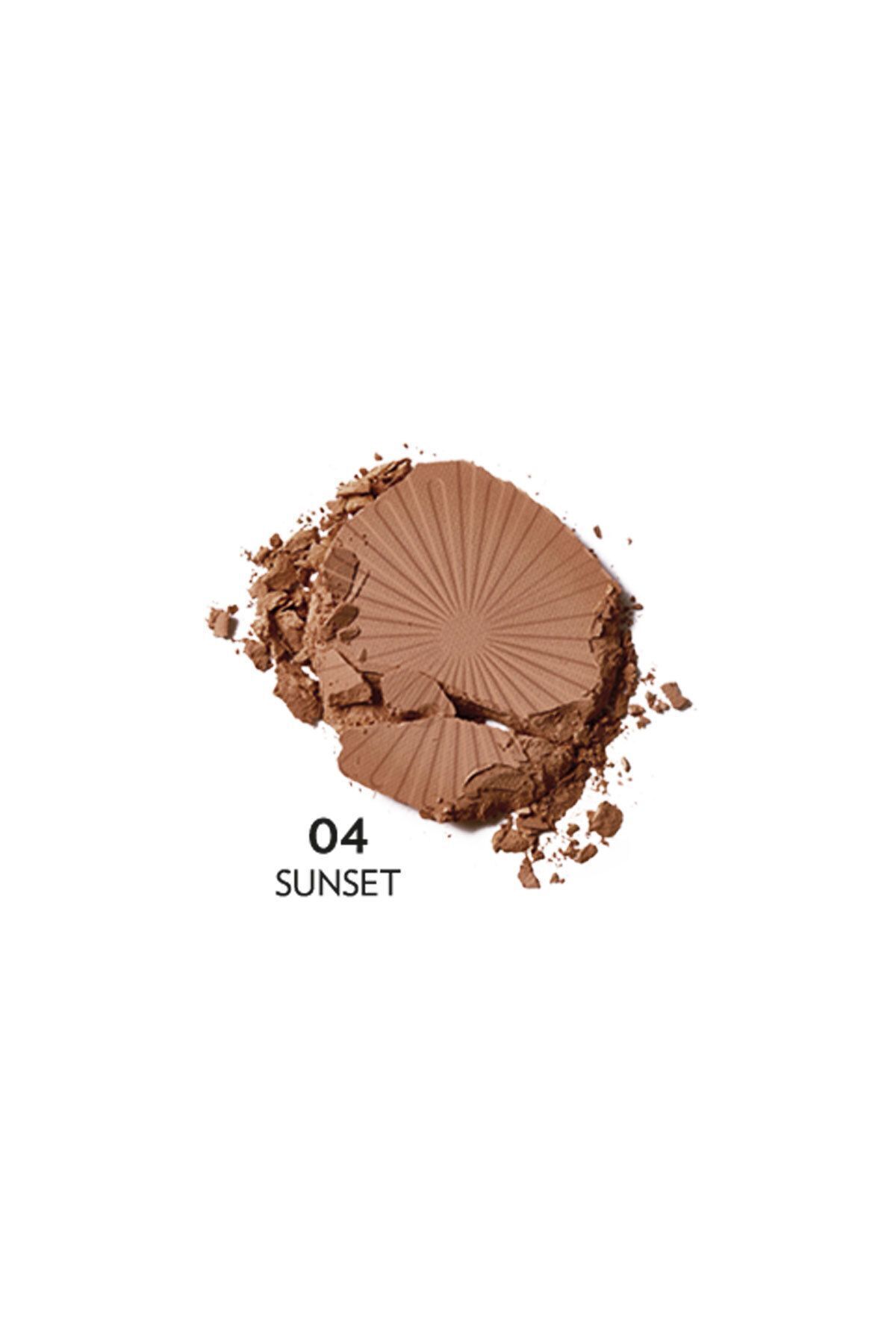 Sun Bright Bronzer Powder - 04 Sunset - Bronzlaştırıcı Pudra — بژ P-SBP — تصویر 4 از 7