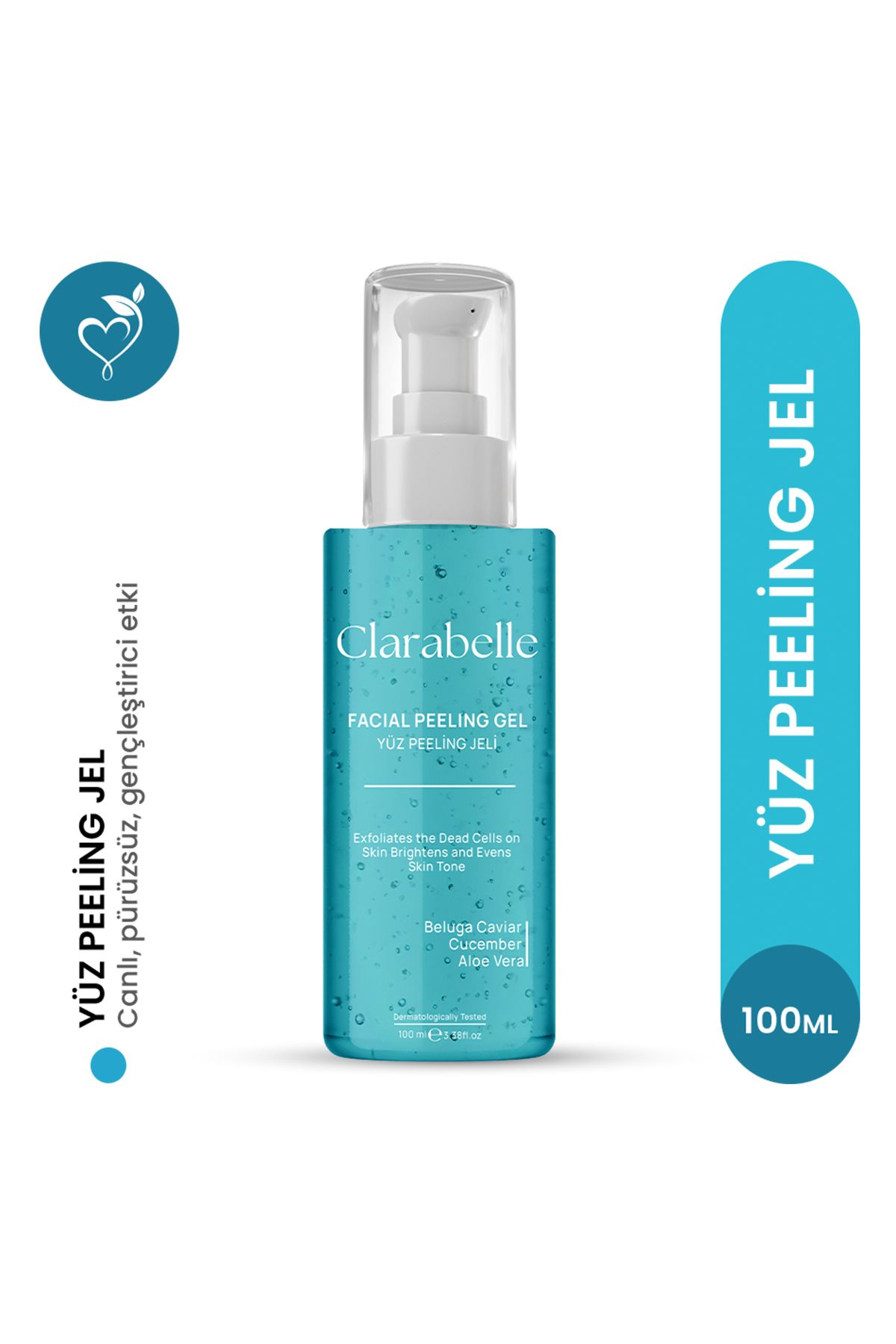 Clarabelle Arındırıcı ve Aydınlatıcı Yüz Peelingi Beluga Havyarı Özlü Coenzyme Q10 100 ml