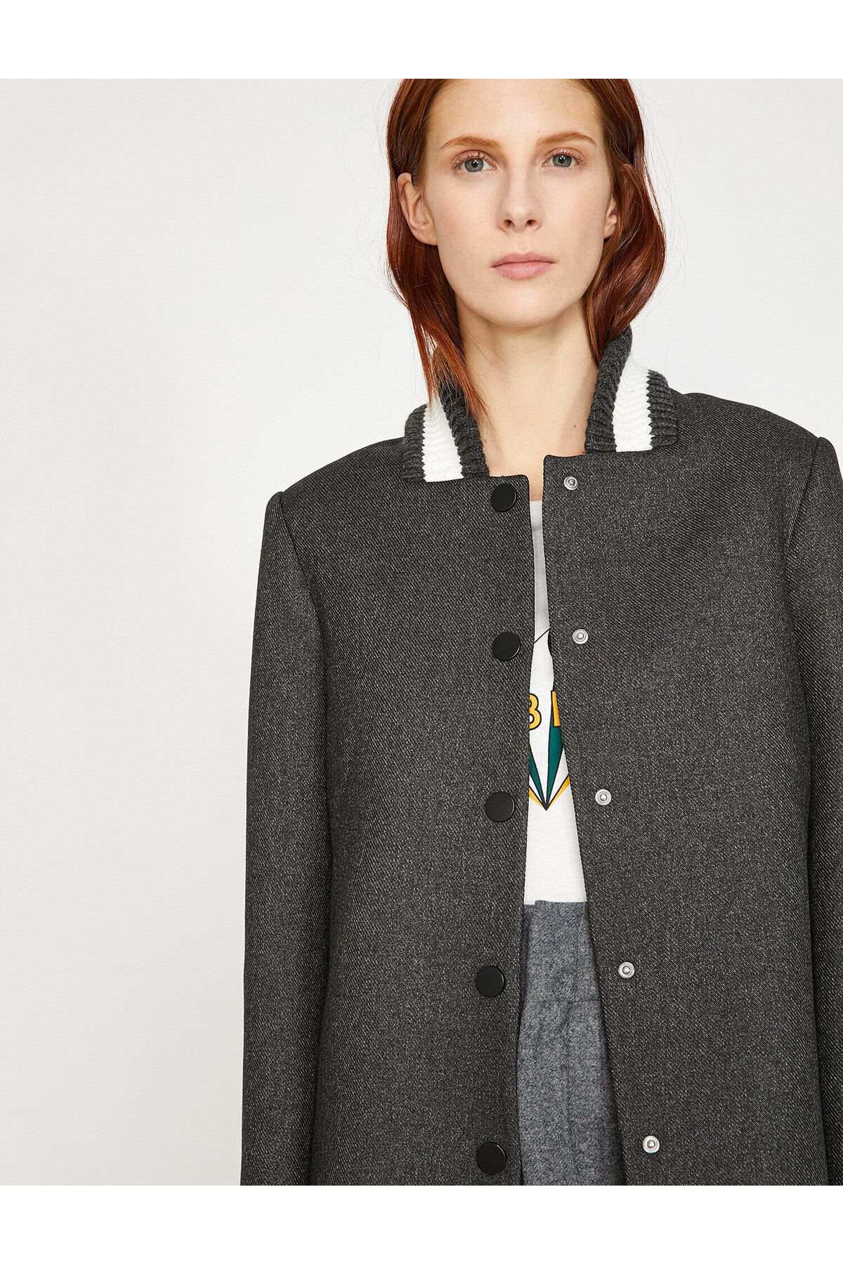Koton-Button Detailed Coat 1