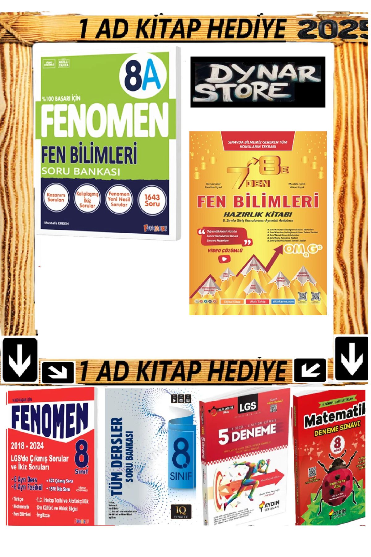 Fenomen Yayıncılık Fenomen Fen Bilimleri A ve 7 den 8 e Geçenlere Fen Yaz başlangıç 8 e hazırlık kitapları hediyeli