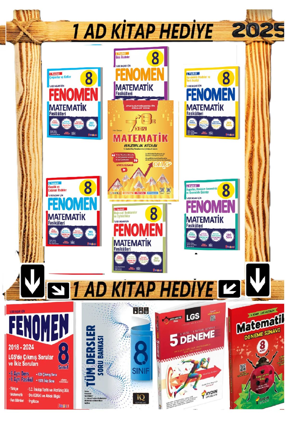 Fenomen Yayıncılık Fenomen Matematik 6 Fasikülü 7 den 8 e matematik Yaz başlangıç 8 e hazırlık kitapları hediyeli