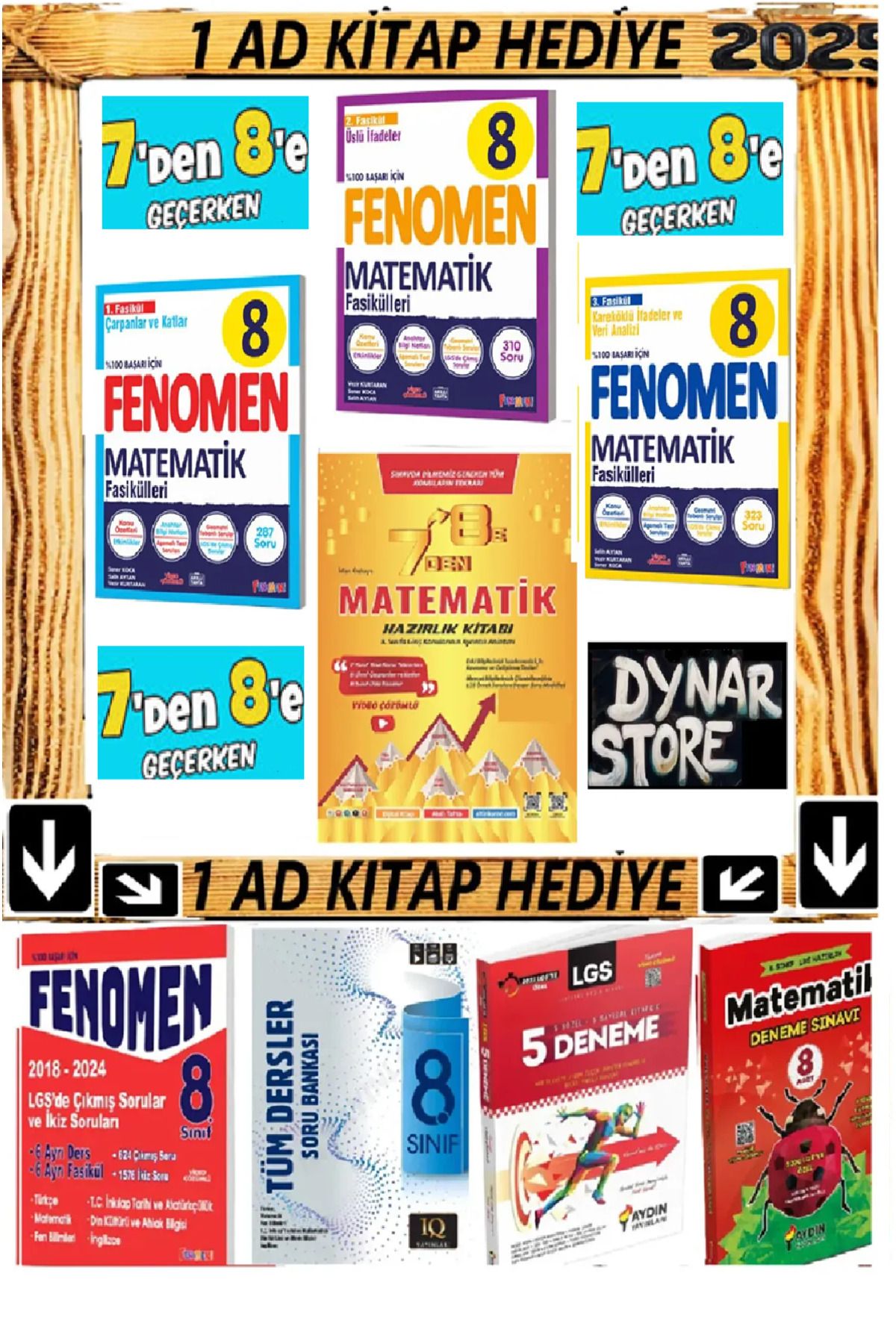Fenomen Yayıncılık Fenomen Matematik 3 Fasikülü 7 den 8 e matematik Yaz başlangıç 8 e hazırlık kitapları hediyeli