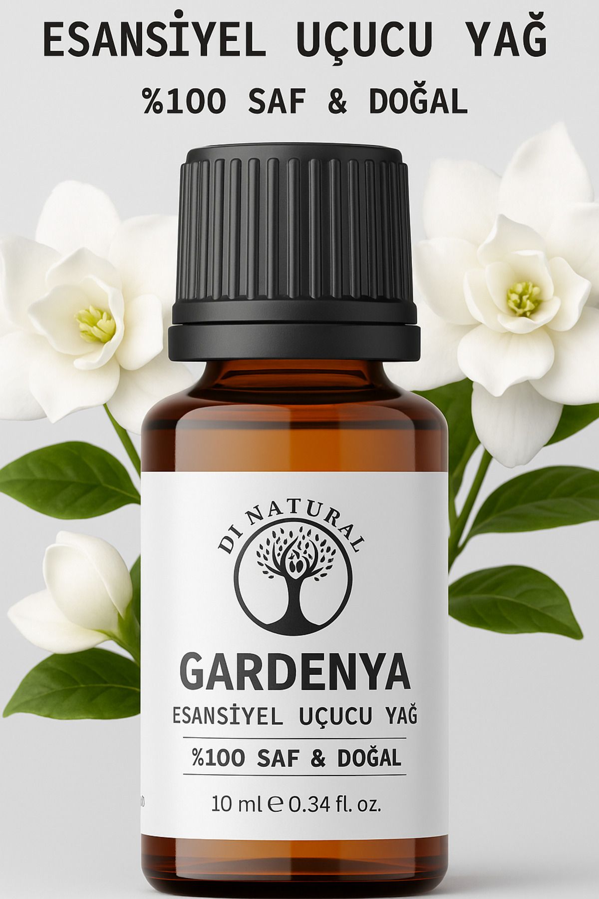 di naturel Gardenya Uçucu Yağ %100 Saf Doğal Esans Buhurdanlık Difüzör Oda Esansı 10 ml