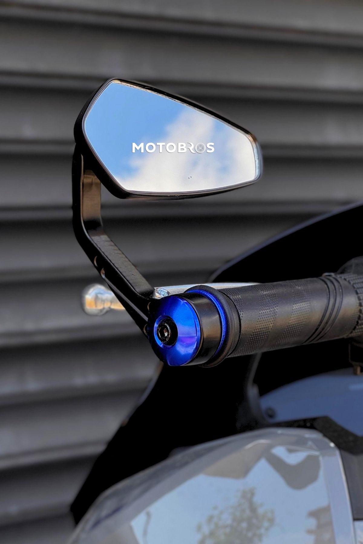 Motobros MOTOSİKLET AYNA MOTOSİKLET GİDON AYNASI GENİŞ GÖRÜŞ AÇILI MAVİ