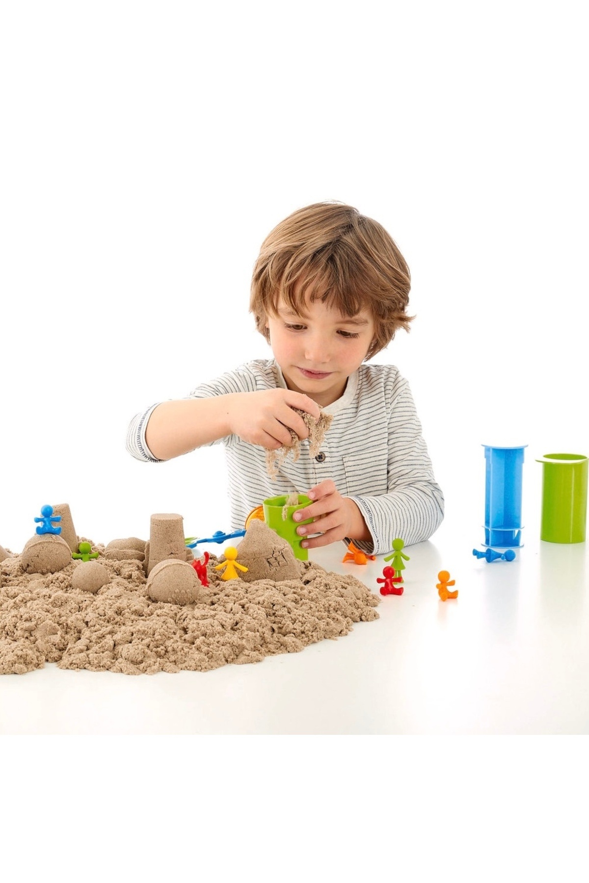 Toyuncakçı Doğal Kinetik Kum .500 gram . 6Adet Kale Kalıbı