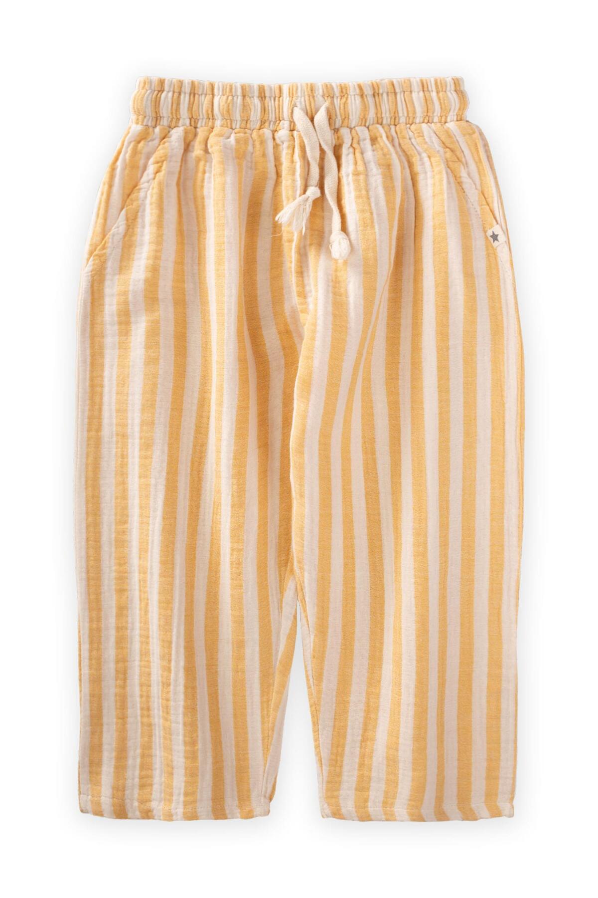 Muslin Pants 1-7 Years Yellow Striped