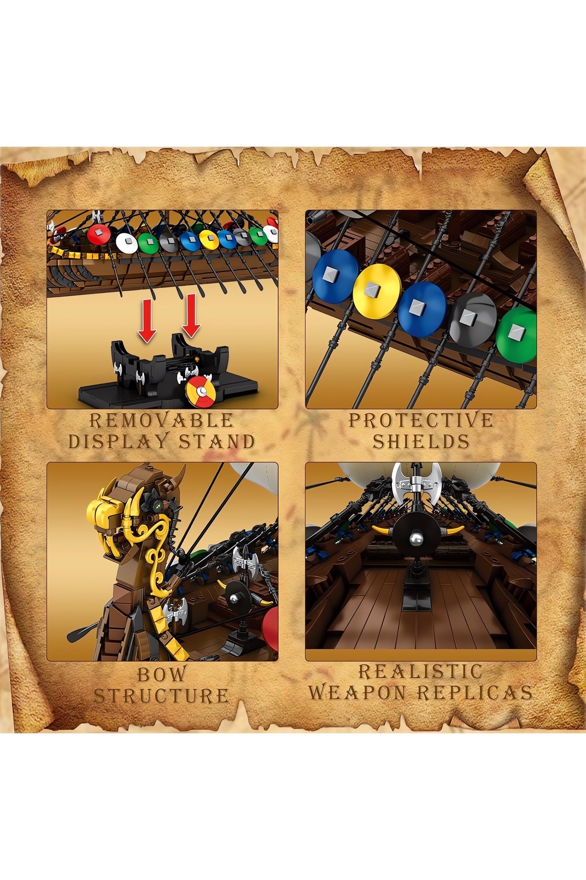 کشتی وایکینگ، کیت ساختمانی بلوکی فنی (۲۵۴۷ قطعه)