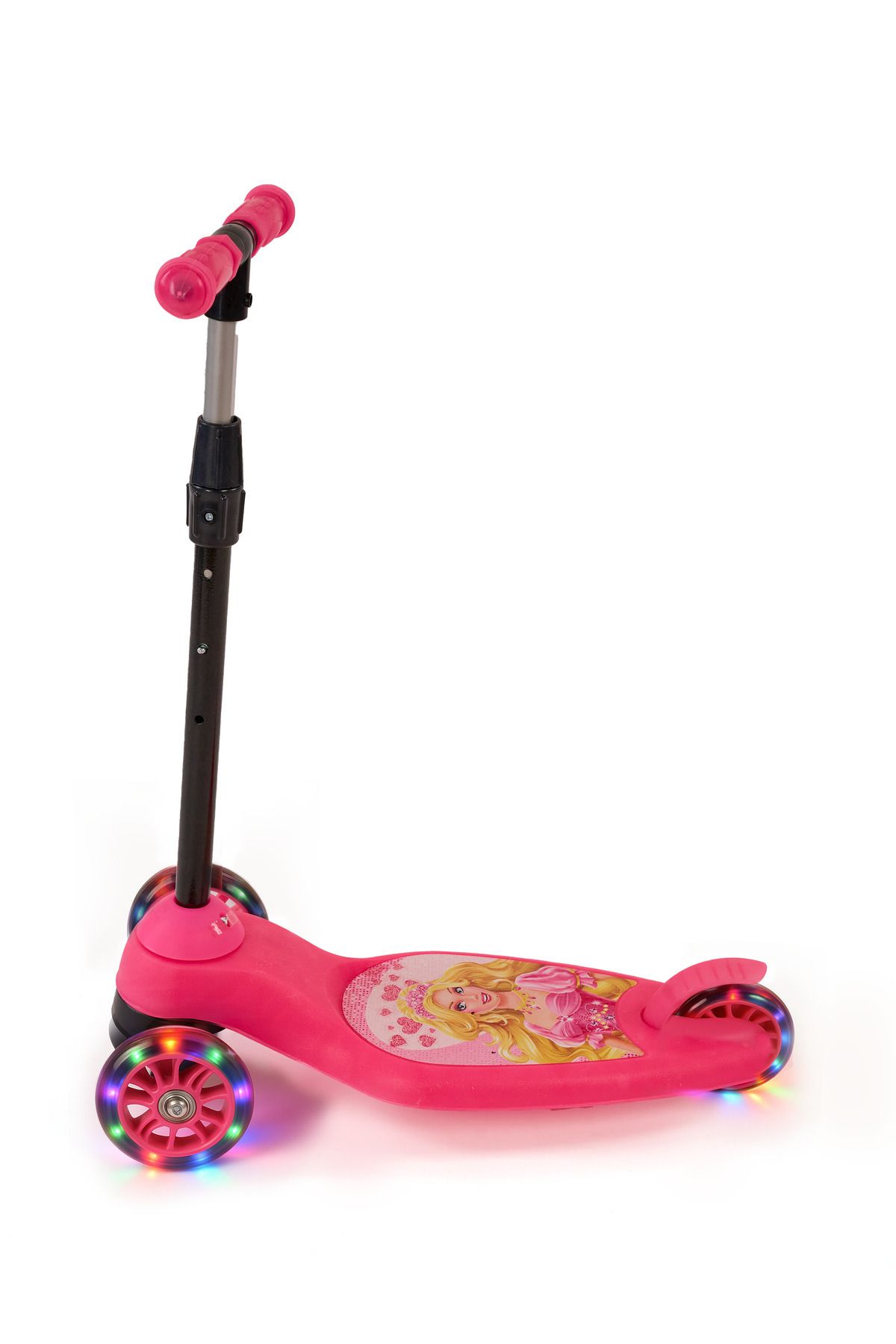 BRN Oyuncak Frenli Denge Katlanabilir Led Işıklı 3 Üç Tekerlekli Yükseklik Ayarlı Runner Twist Çocuk Scooter
