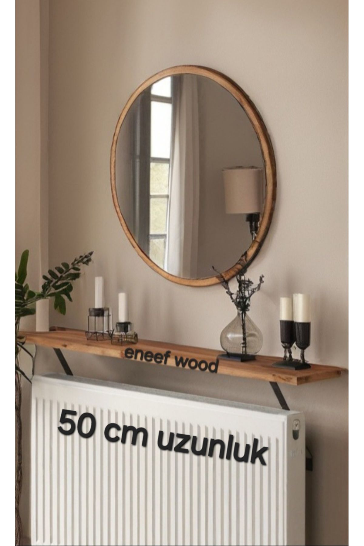 eneefwood petek üstü raf 50x15