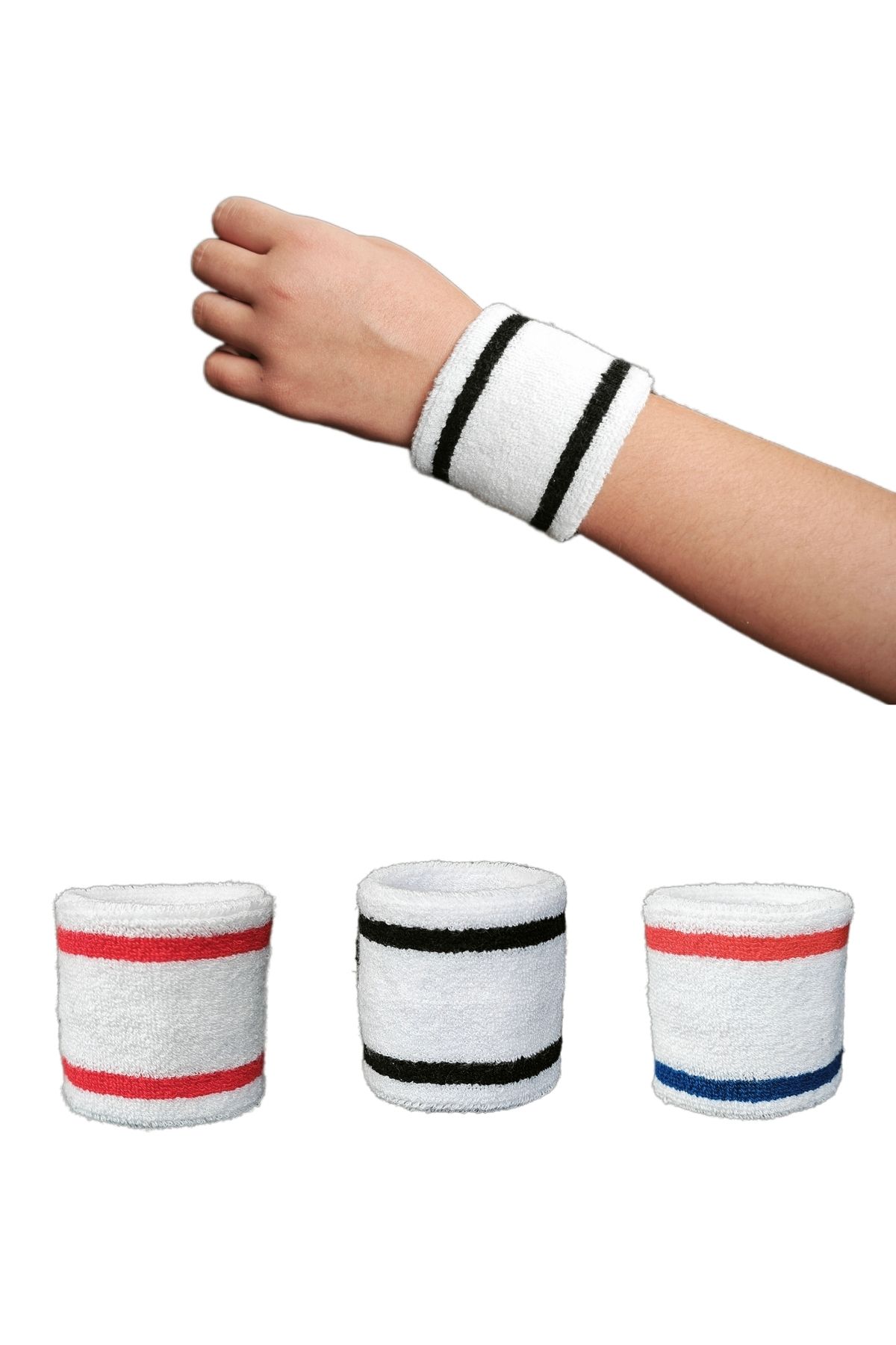 SportyBand Tenis Turkish Koton Havlu Bileklik 3 lü set.