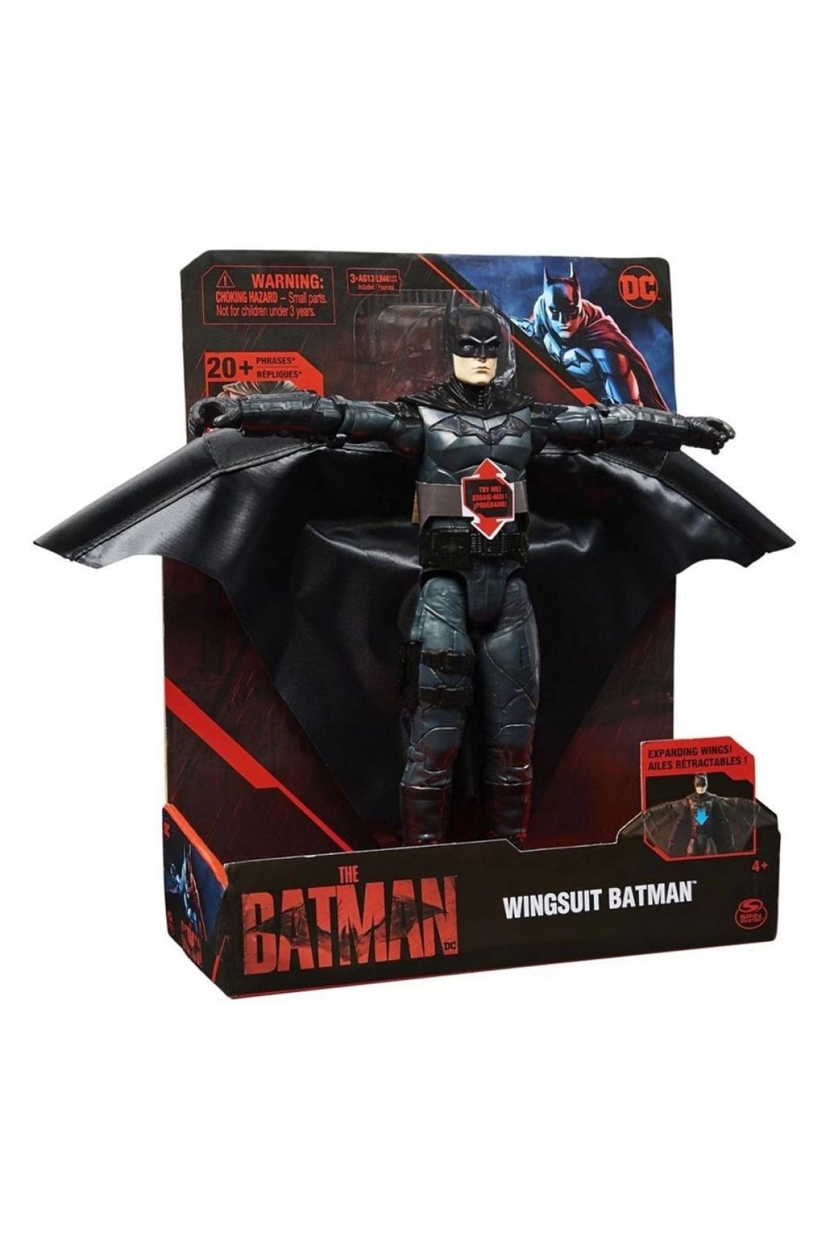 DC Wingsuit Batman Sesli ve Işıklı Aksiyon Figür 30 cm.