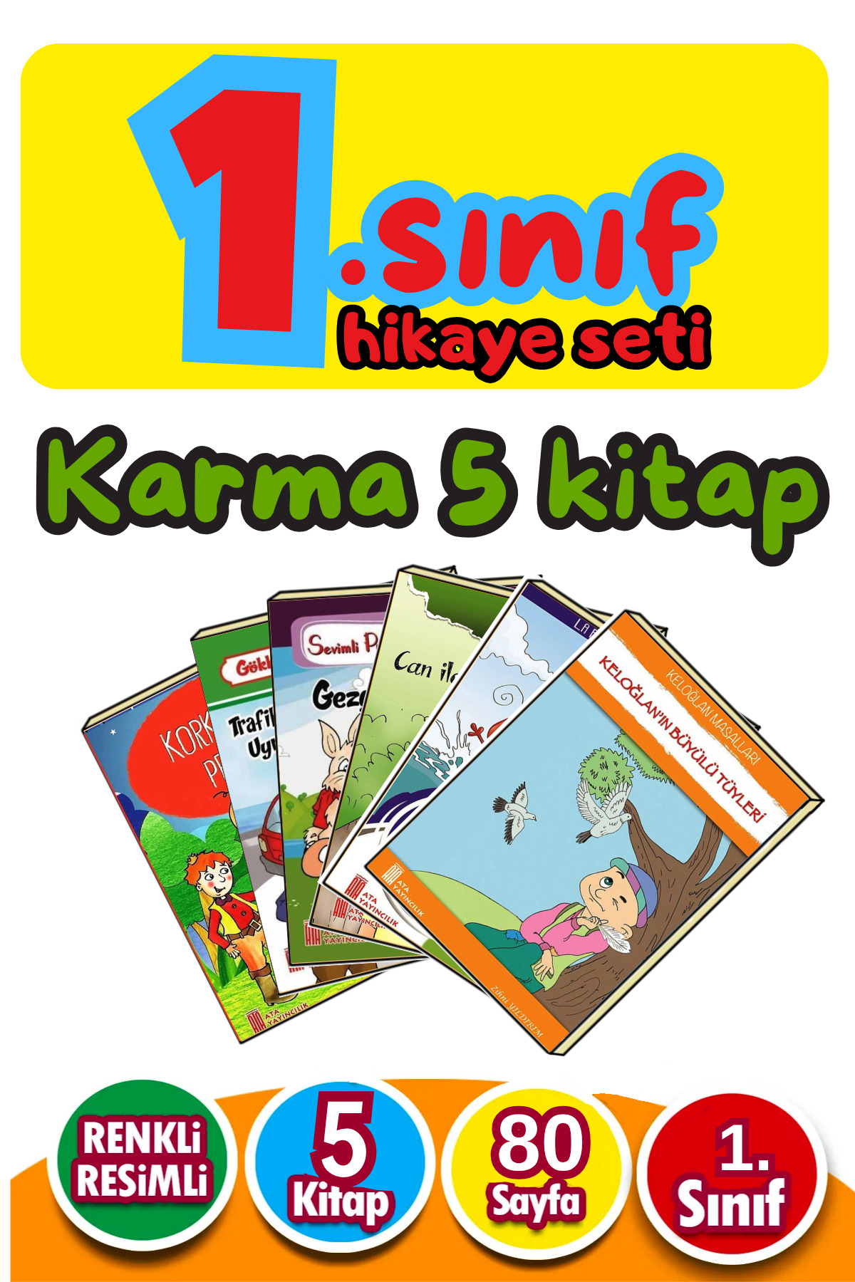 Ata Yayıncılık 1.sınıflar Için Eğlenceli Rengarenk 5'li Karma Hikaye Kitabı Seti fotoğrafı 5 (önizleme)