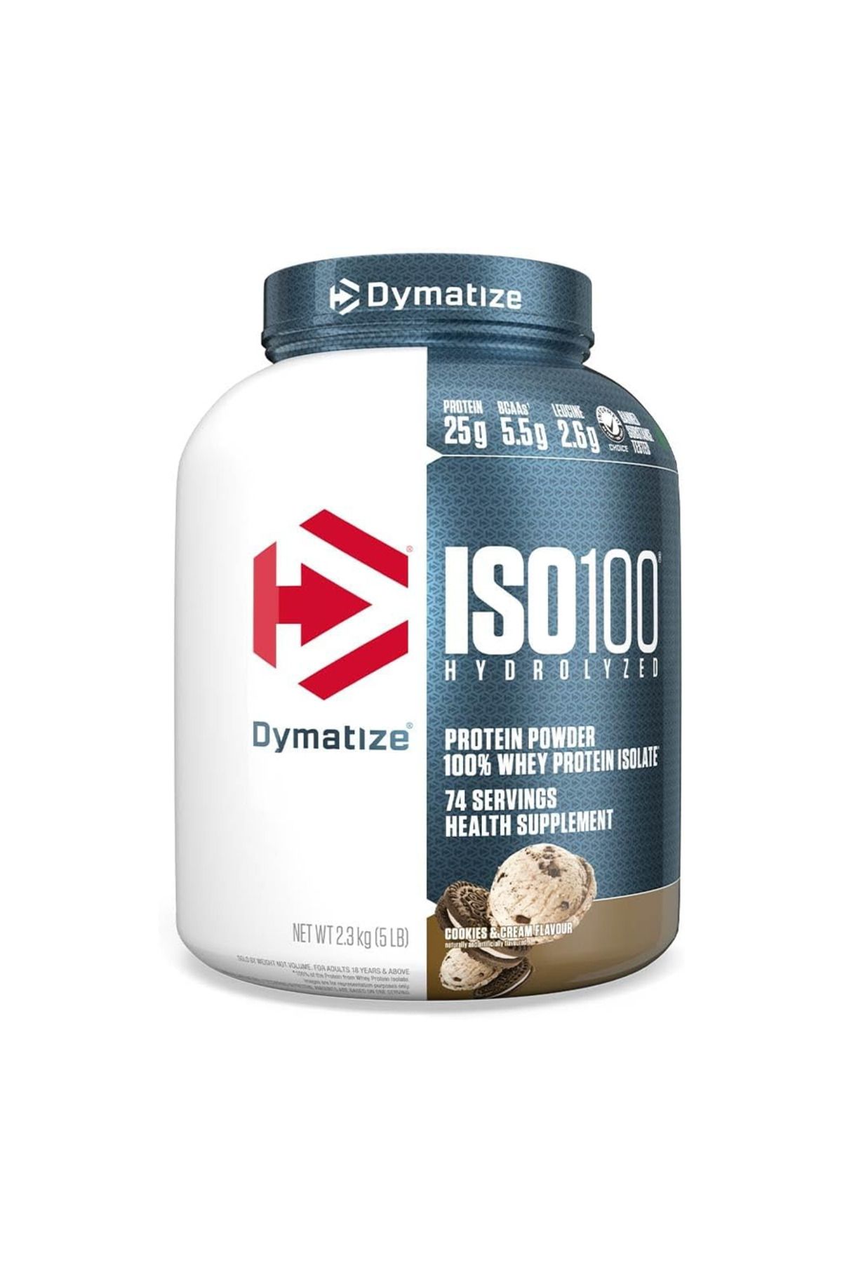 Dymatize-بروتين مصل اللبن المعزول المائي ISO 100، بنكهة الكوكيز والكريمة، 5 رطل 1
