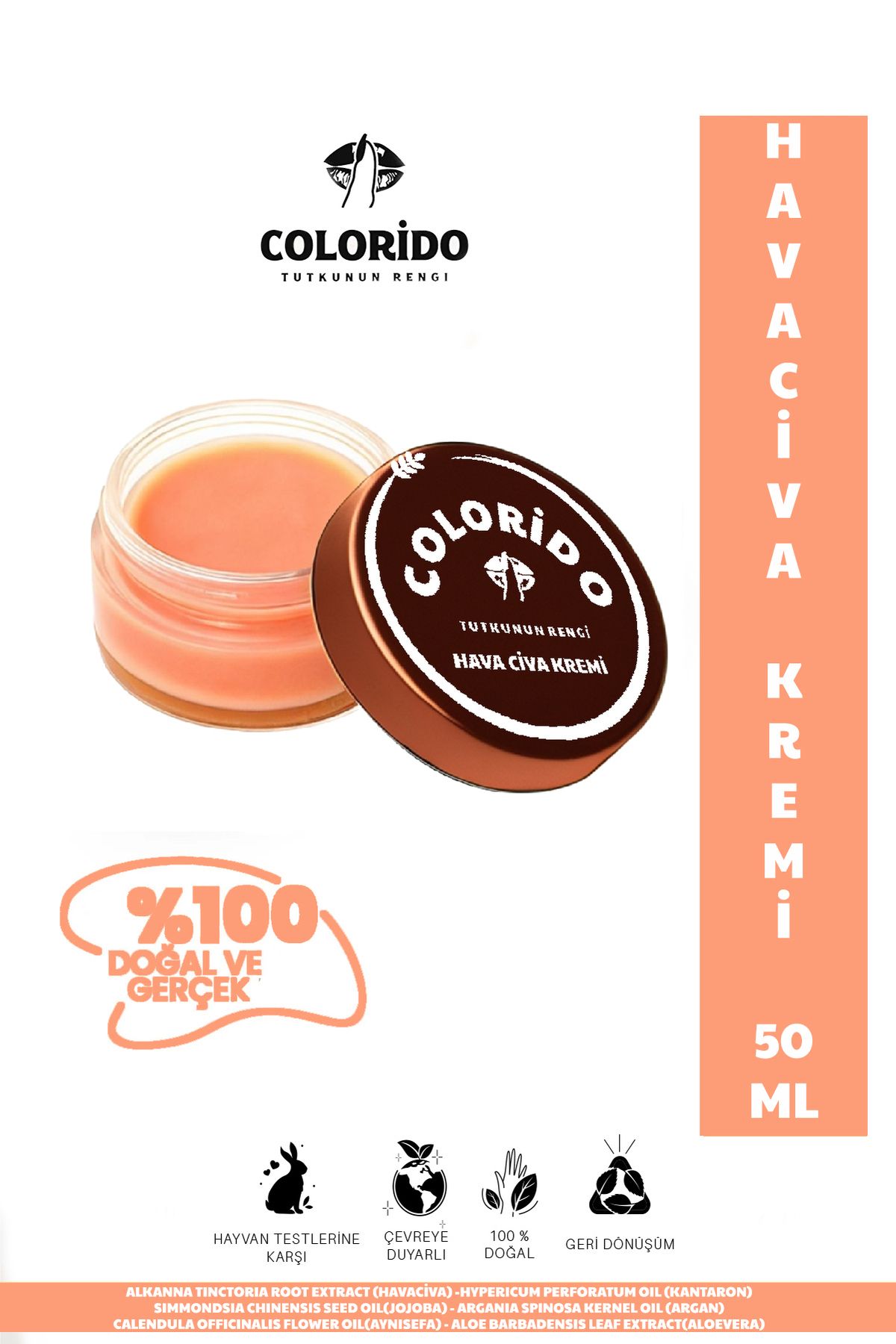 Colorido Kozmetik COLORİDO CREMA DE ALCANA - HAVACİVA KREMİ 50 ML